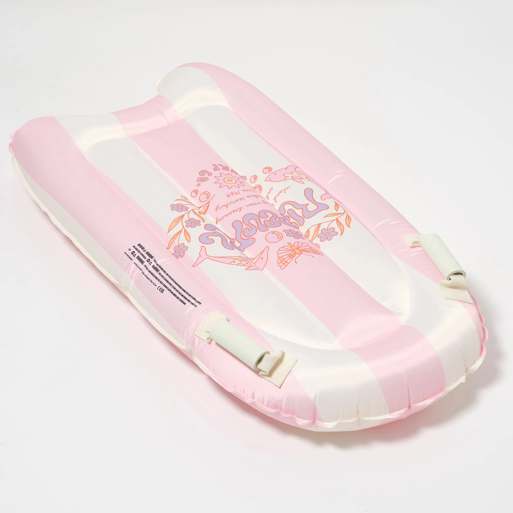 Kids Surf Mat | Dolphin Surf Co Pink Stripe Sunnylife