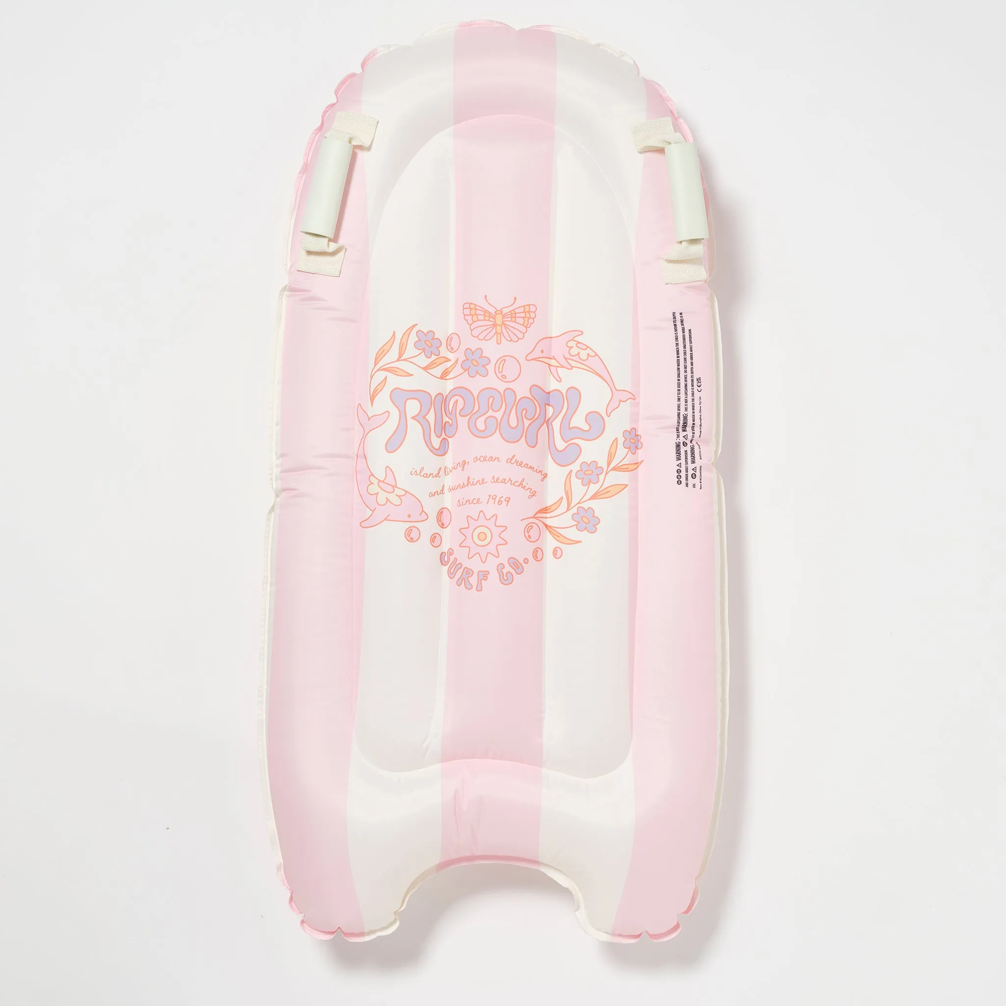 Kids Surf Mat | Dolphin Surf Co Pink Stripe Sunnylife
