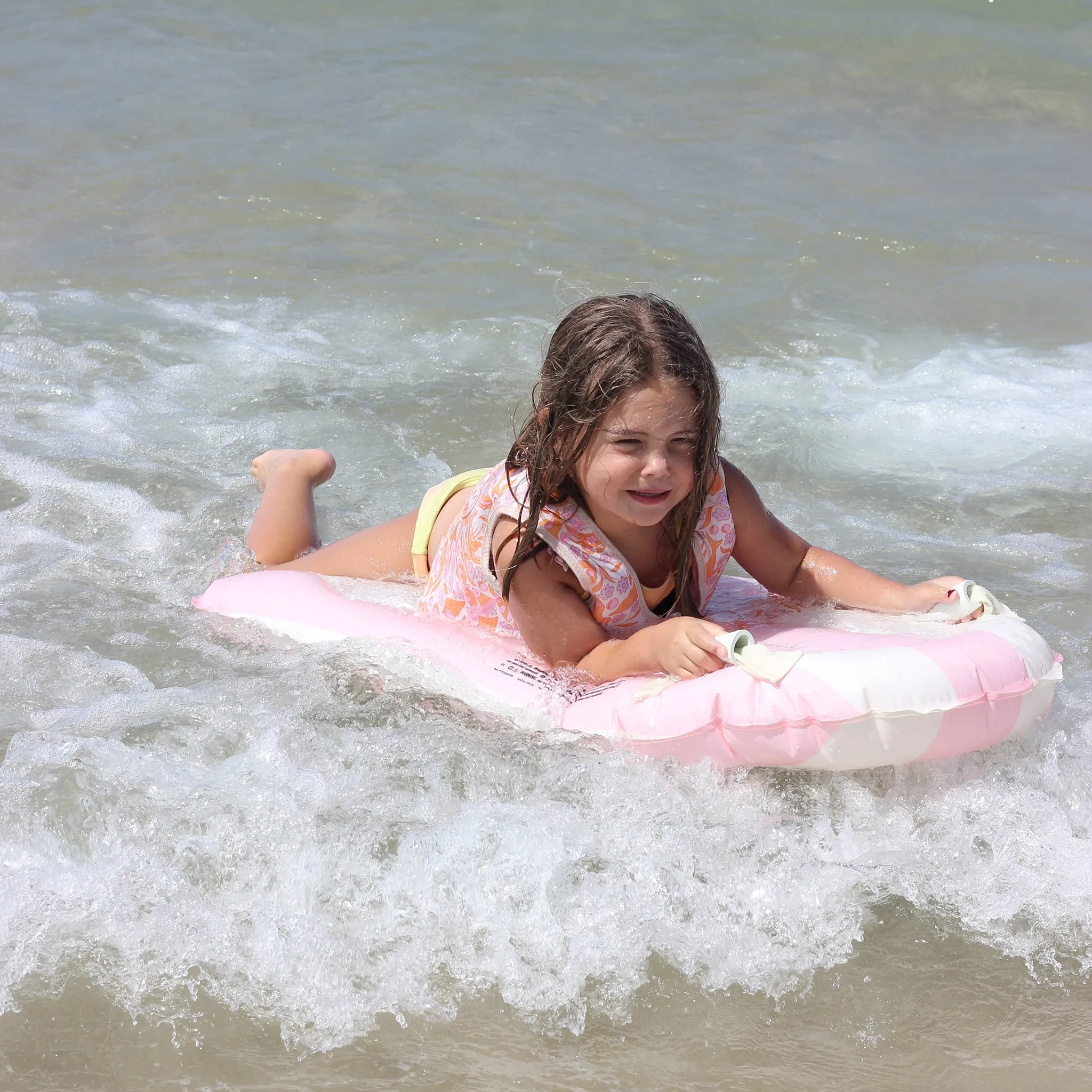 Kids Surf Mat | Dolphin Surf Co Pink Stripe Sunnylife