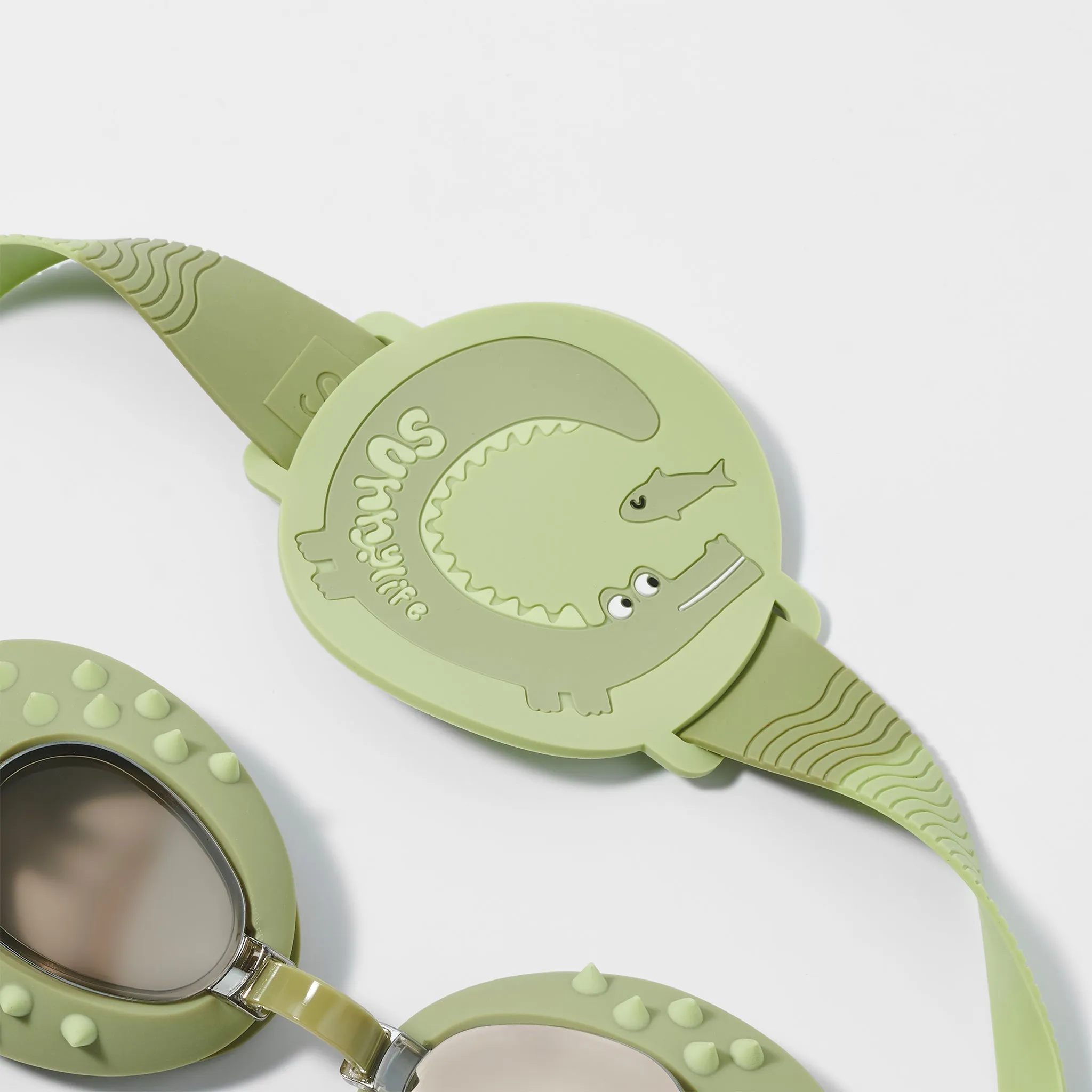 Kids Swim Goggles | Cookie the Croc Khaki Sunnylife