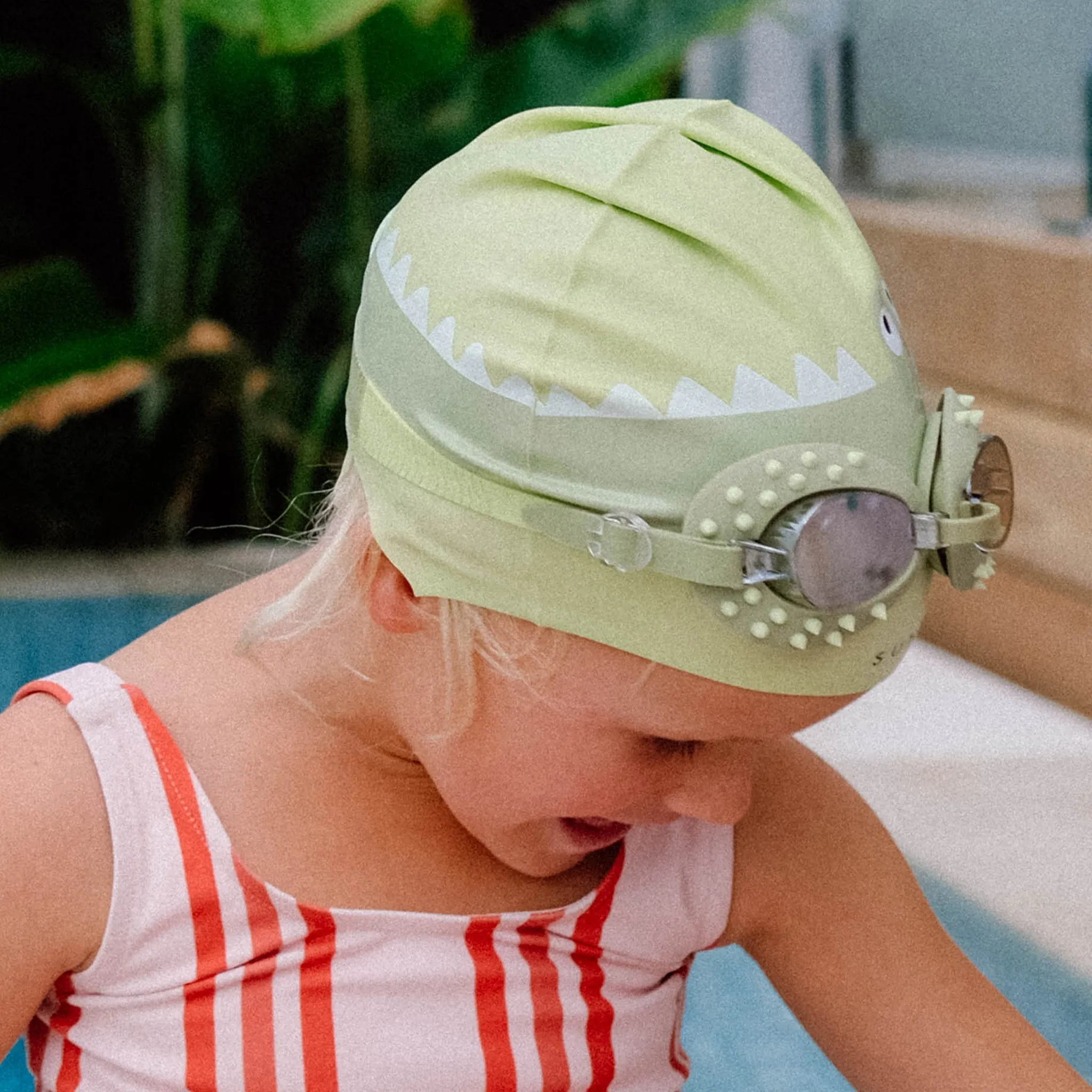 Kids Swim Goggles | Cookie the Croc Khaki Sunnylife