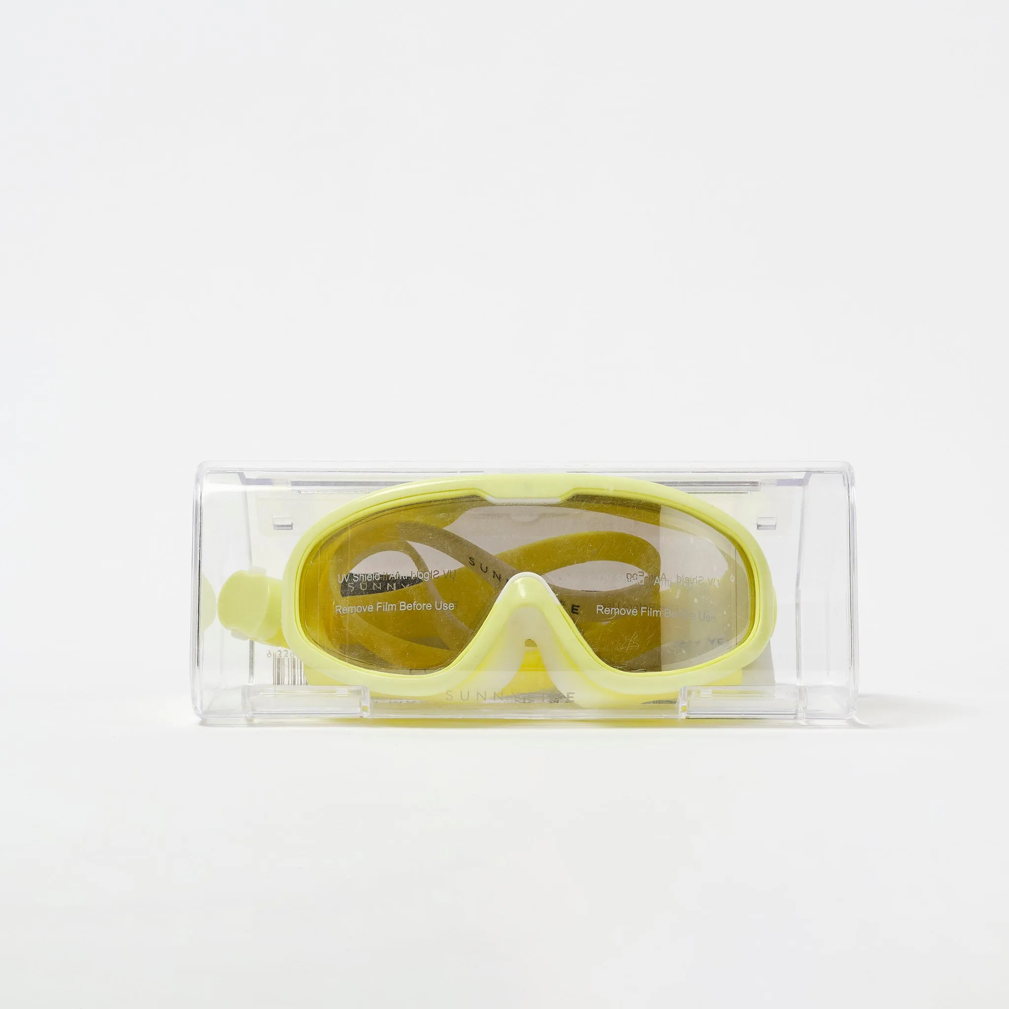 Kids Swim Mask | Salty the Shark Neon Yellow Sunnylife