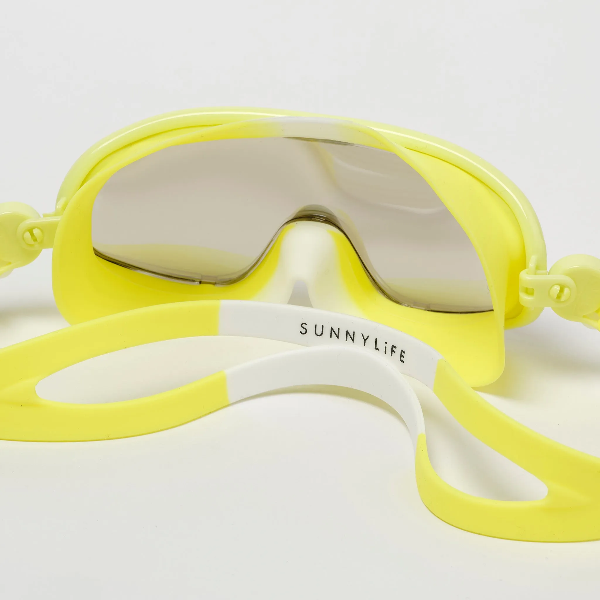 Kids Swim Mask | Salty the Shark Neon Yellow Sunnylife