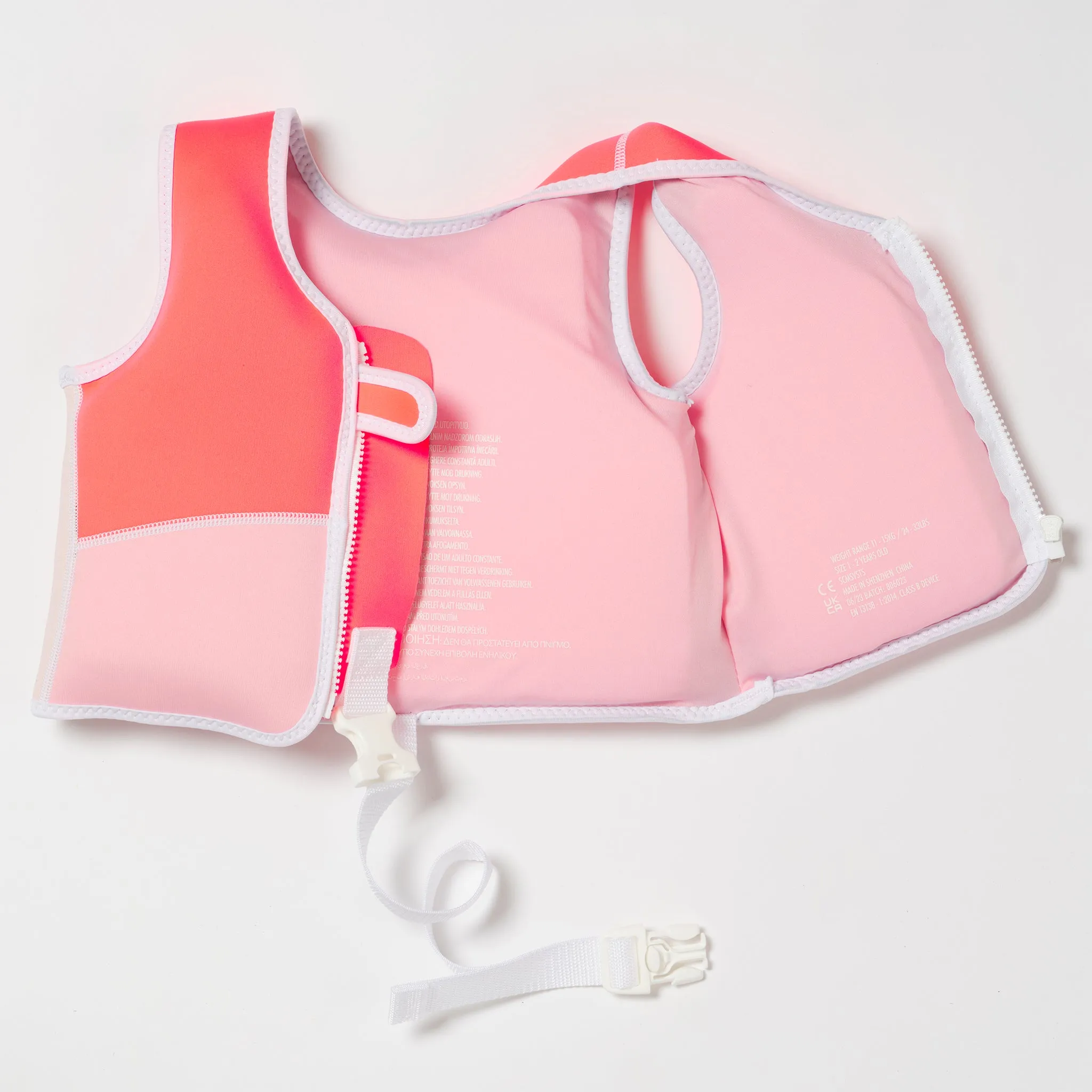 Kids Swim Vest 1-2 | Melody the Mermaid Neon Strawberry Sunnylife
