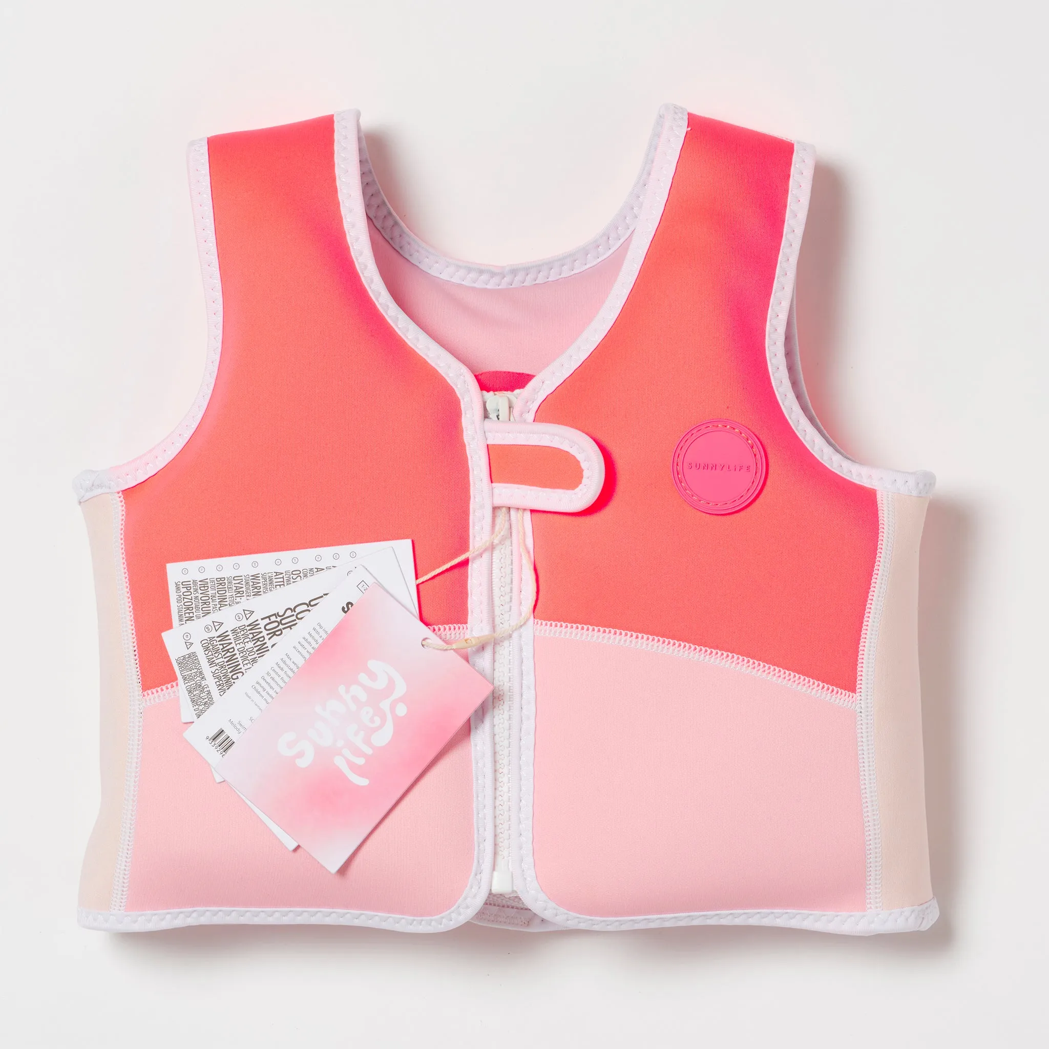 Kids Swim Vest 1-2 | Melody the Mermaid Neon Strawberry Sunnylife