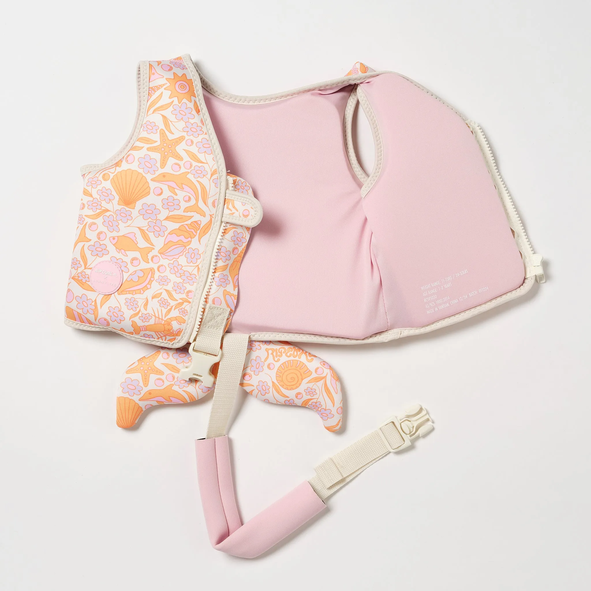Kids Swim Vest 1-2 | Ocean Magic Pink 3D Sunnylife