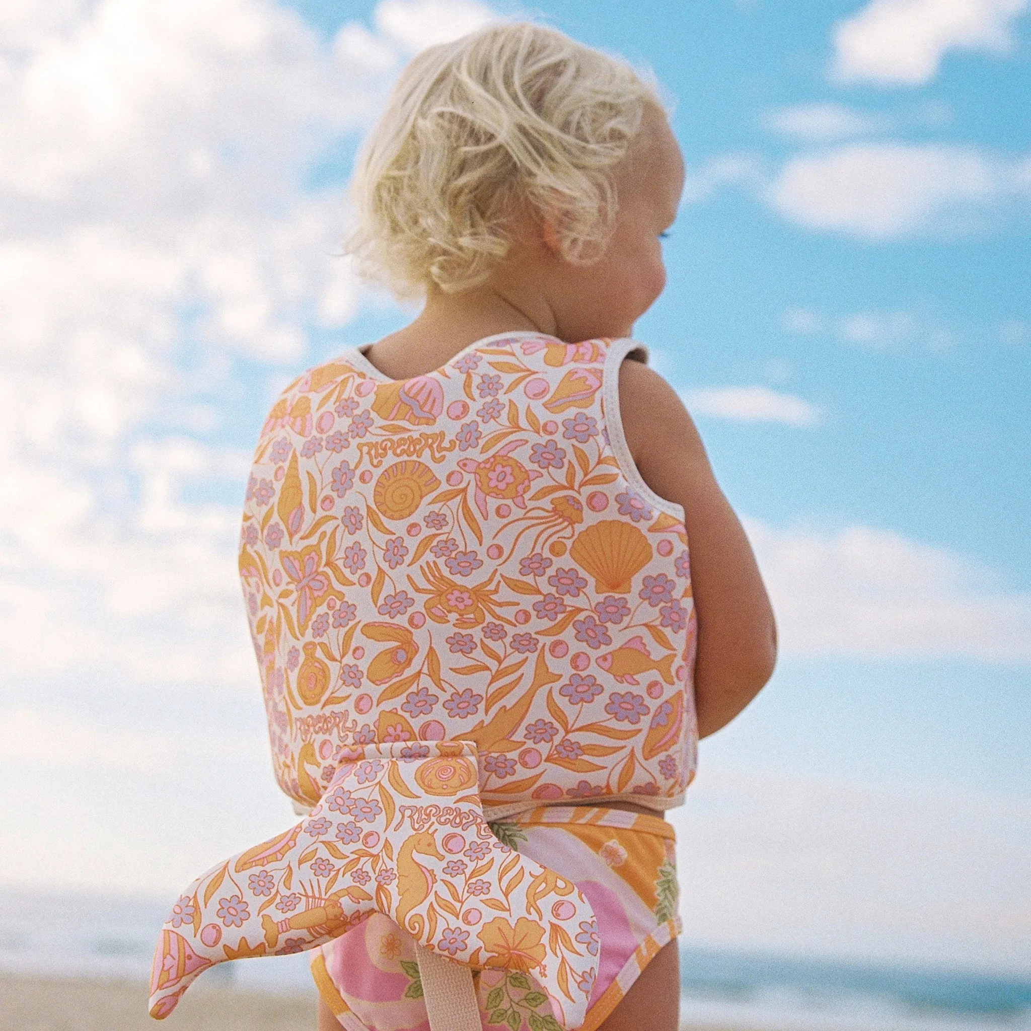 Kids Swim Vest 1-2 | Ocean Magic Pink 3D Sunnylife