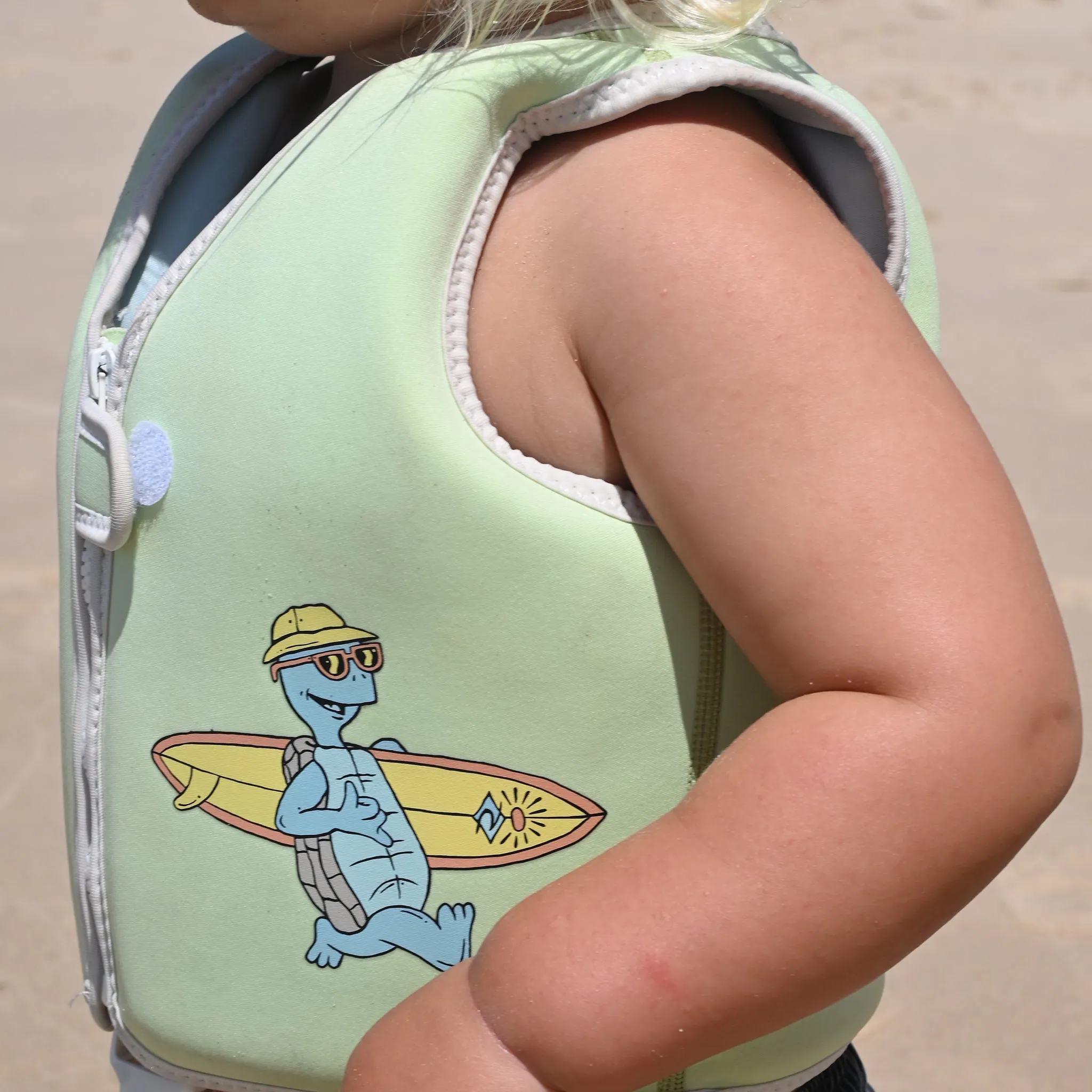 Kids Swim Vest 1-2 | Shred Turtle Aqua Sunnylife