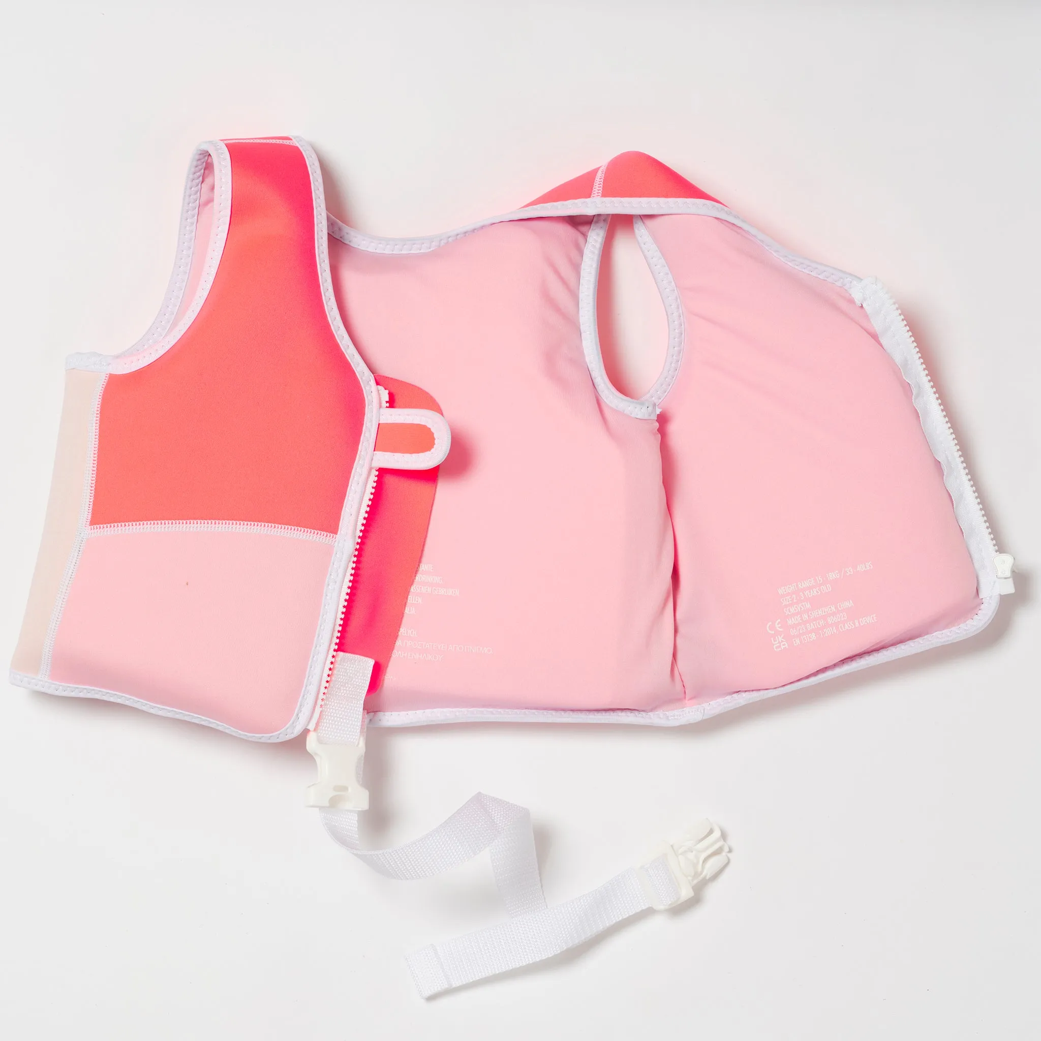 Kids Swim Vest 2-3 | Melody the Mermaid Neon Strawberry Sunnylife
