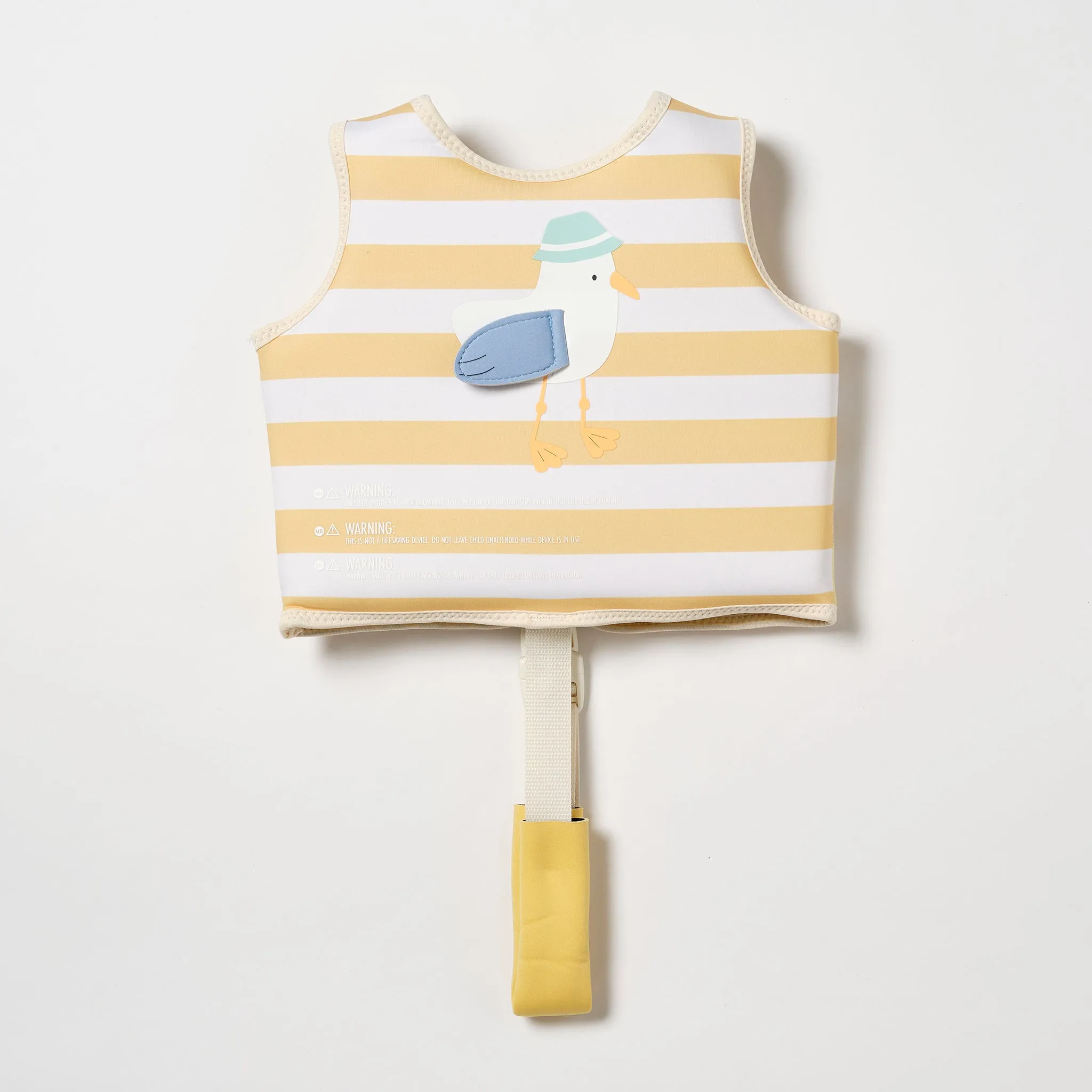 Kids Swim Vest 2-3 | Sammy the Seagull Mustard Stripe Sunnylife