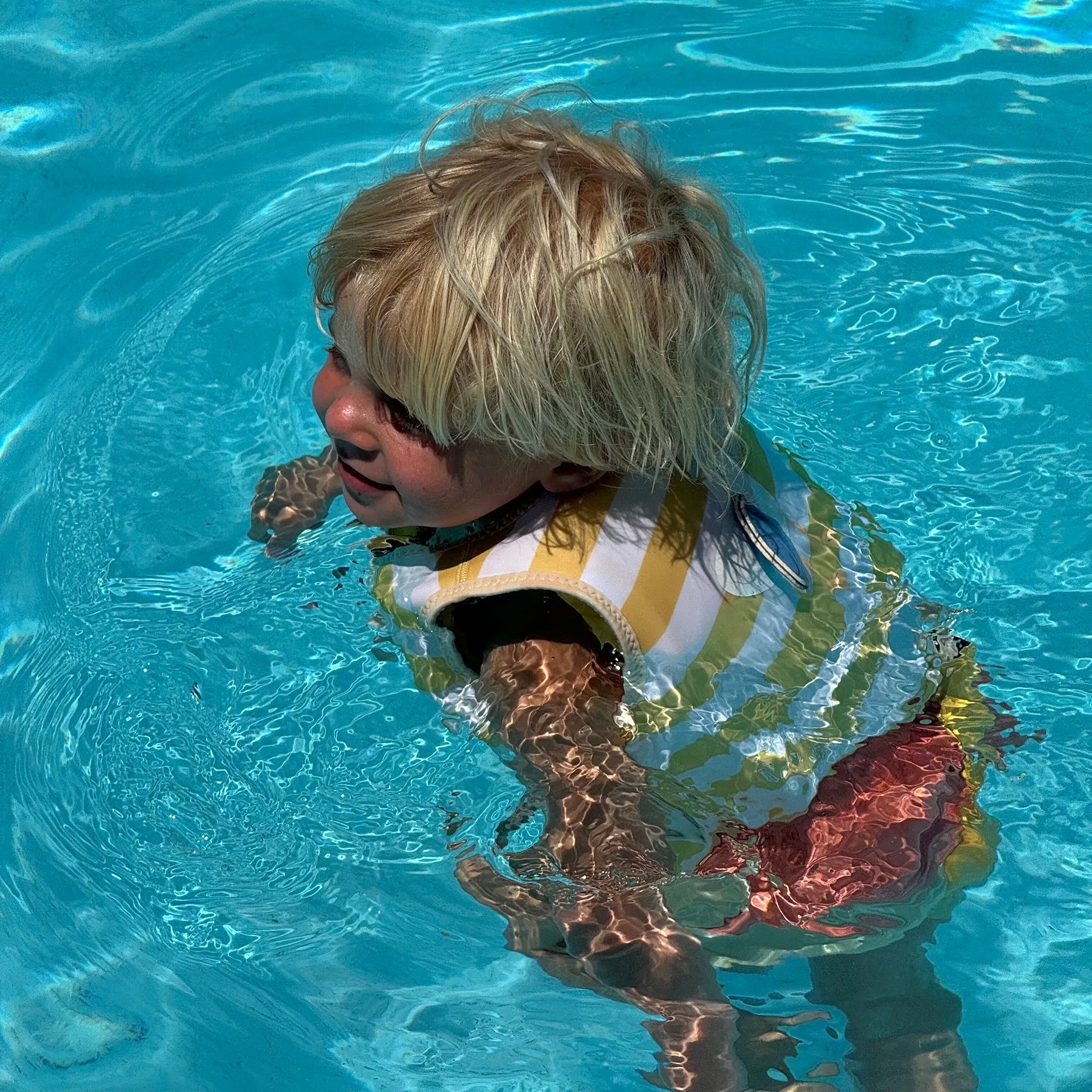 Kids Swim Vest 2-3 | Sammy the Seagull Mustard Stripe Sunnylife