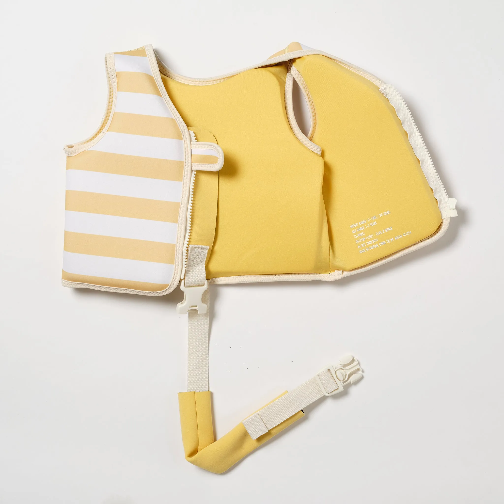 Kids Swim Vest 2-3 | Sammy the Seagull Mustard Stripe Sunnylife