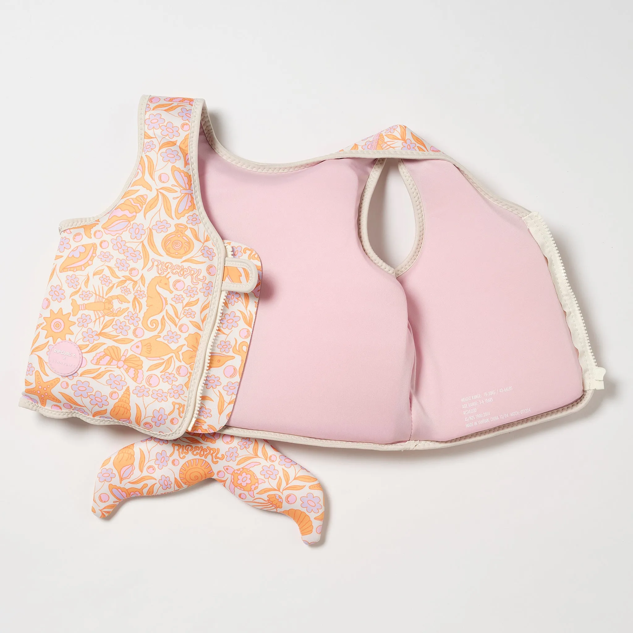 Kids Swim Vest 3-6 | Ocean Magic Pink 3D Sunnylife
