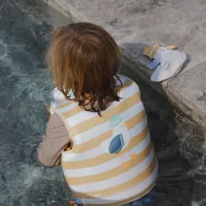 Kids Swim Vest 3-6 | Sammy the Seagull Mustard Stripe Sunnylife