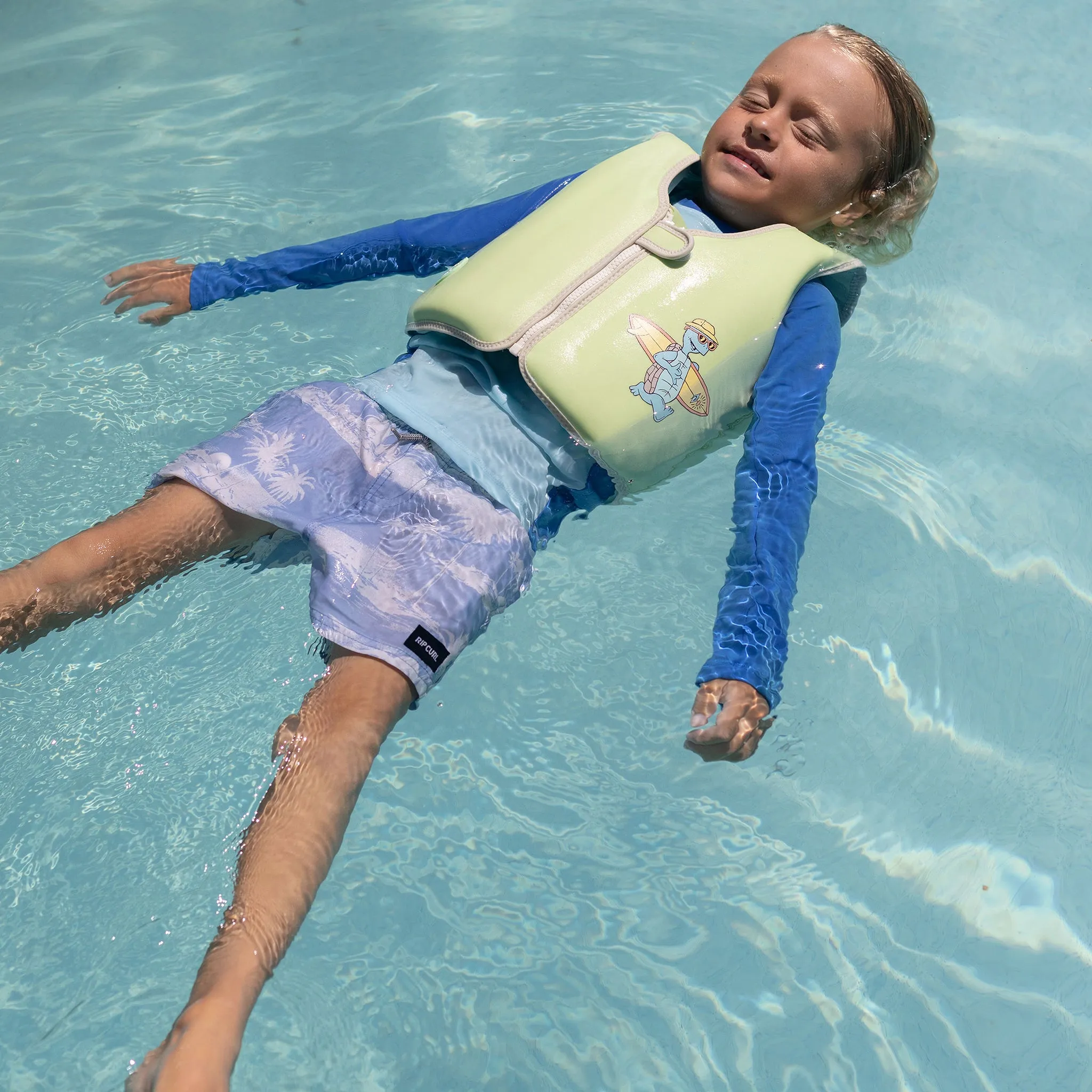 Kids Swim Vest 3-6 | Shred Turtle Aqua Sunnylife