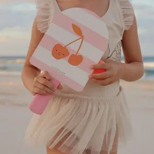 Kids Velcro Beach Bats | Cotton Candy Cherry Sunnylife
