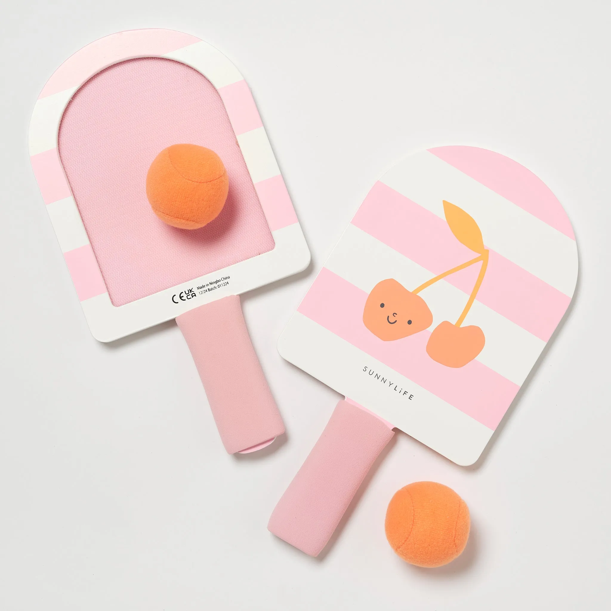 Kids Velcro Beach Bats | Cotton Candy Cherry Sunnylife