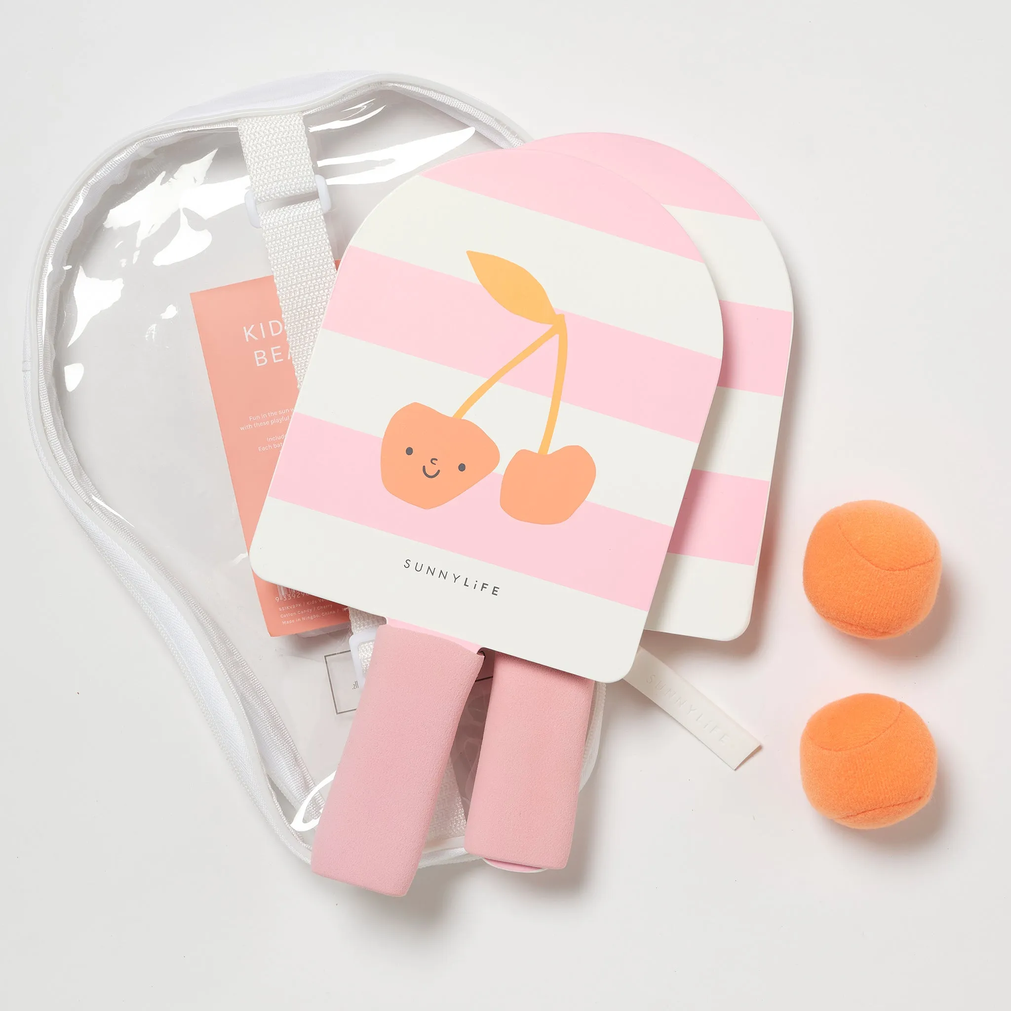 Kids Velcro Beach Bats | Cotton Candy Cherry Sunnylife