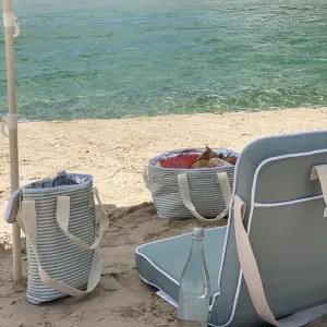 Light Cooler Drinks Bag | La Palma Sage Stripe Sunnylife