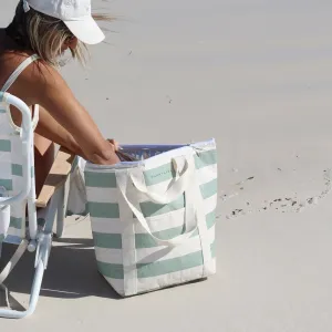 Light Cooler Tote | La Palma Sage Stripe Sunnylife