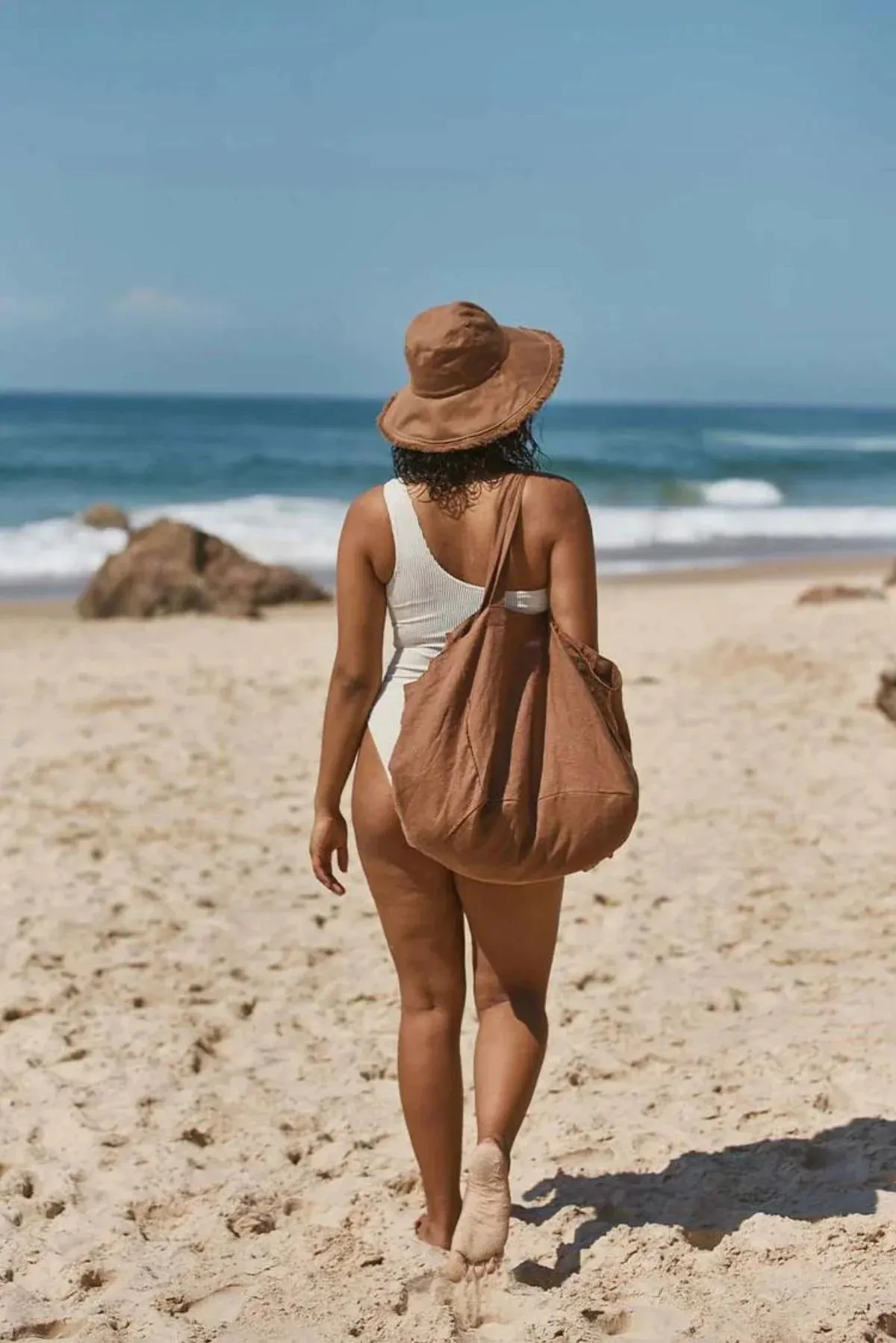 Linen Tote Bag - The beach people June Swimwear