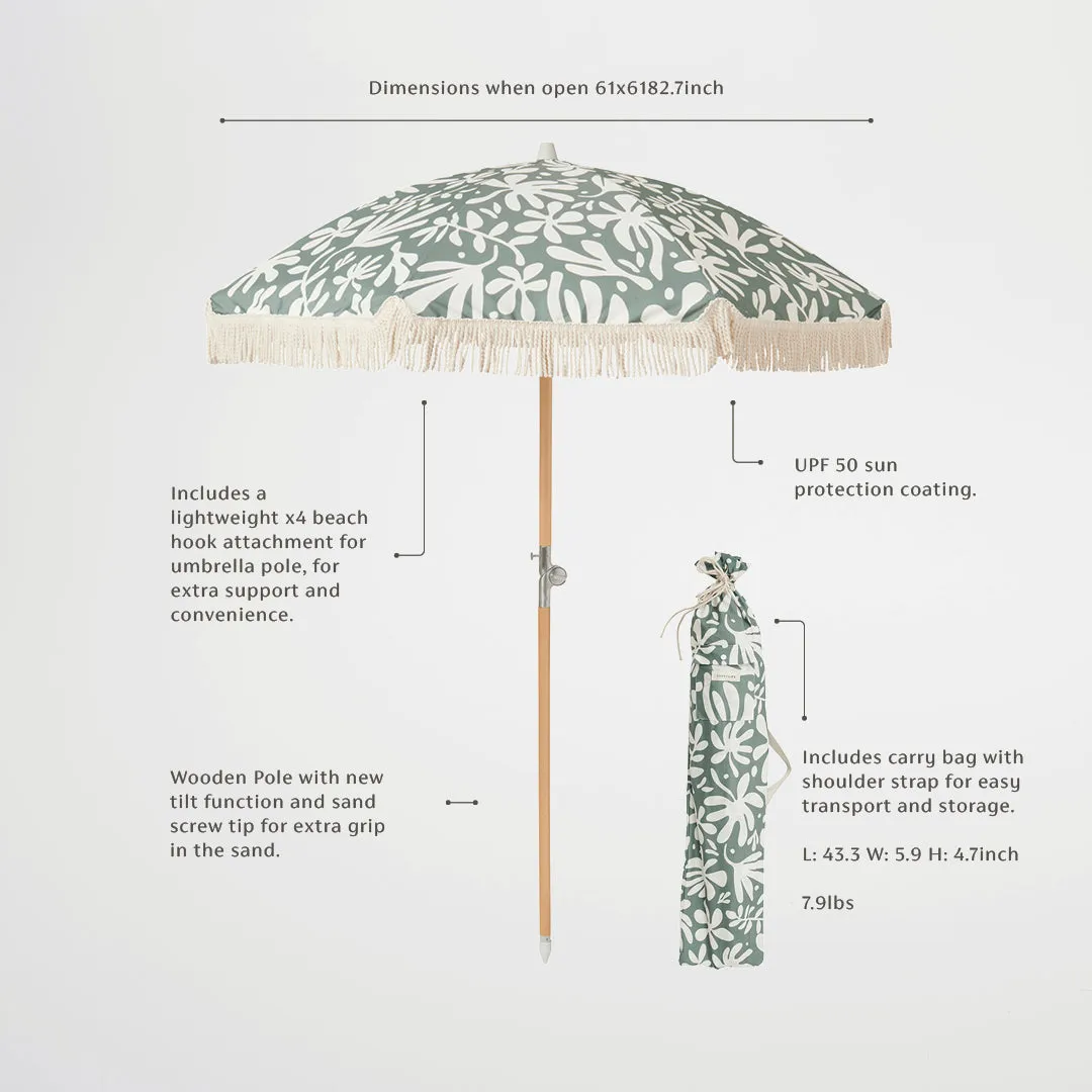 Luxe Beach Umbrella | The Vacay Olive Sunnylife
