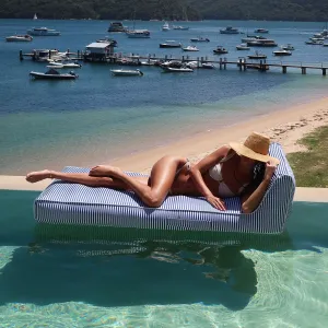 Luxe Lie-On Lounger Float | Le Weekend Navy Sunnylife