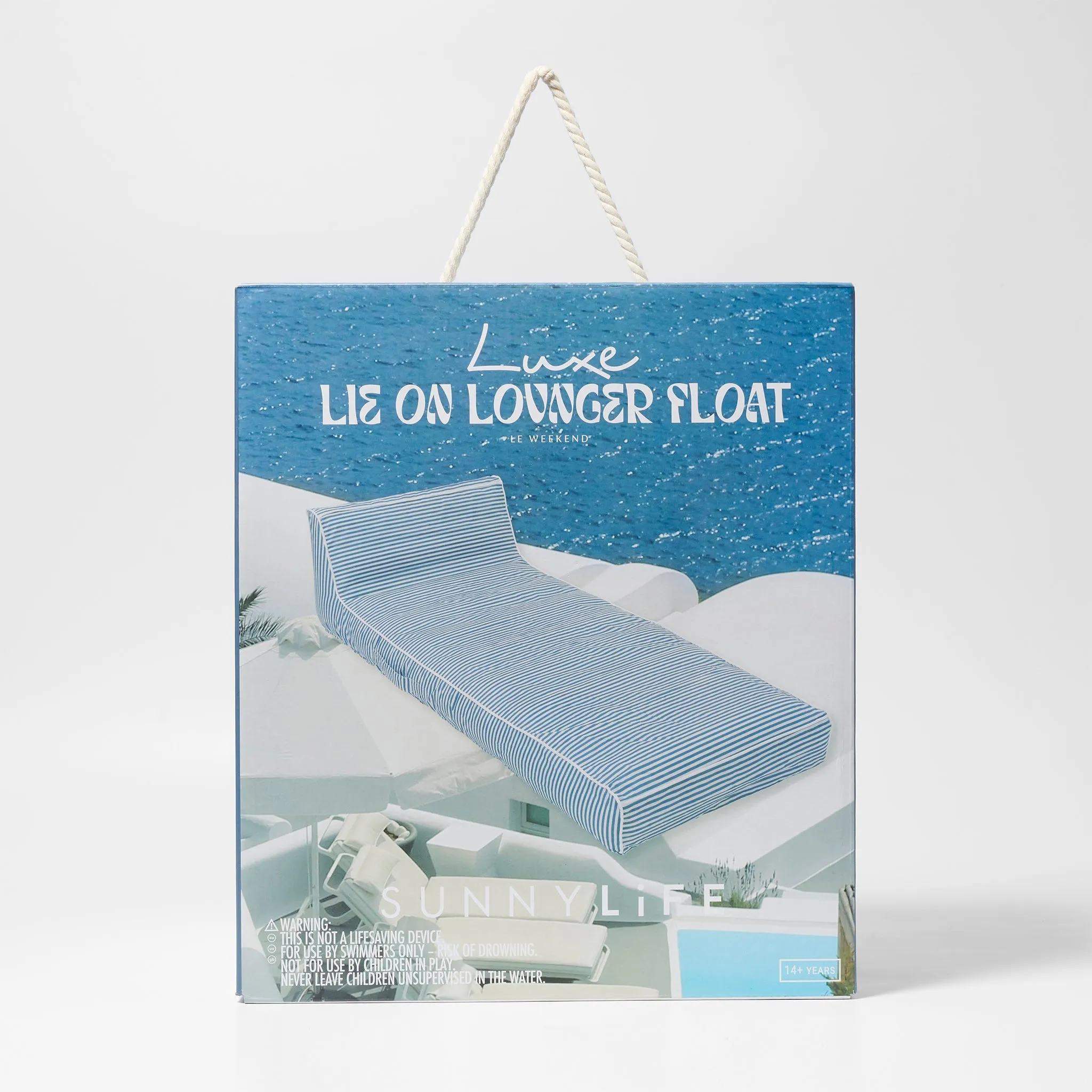 Luxe Lie-On Lounger Float | Le Weekend Navy Sunnylife