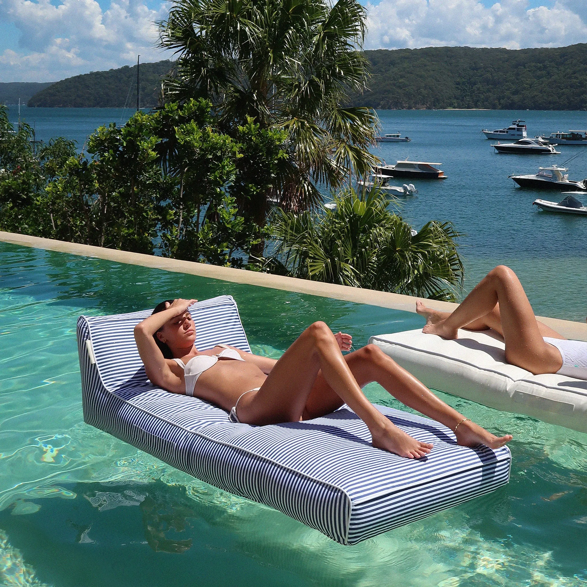 Luxe Lie-On Lounger Float | Le Weekend Navy Sunnylife