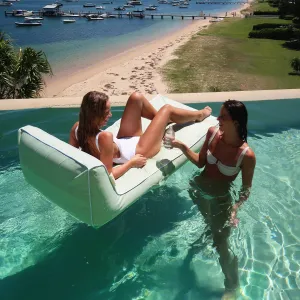 Luxe Lie-On Lounger Float | The Vacay Soft Olive Sunnylife