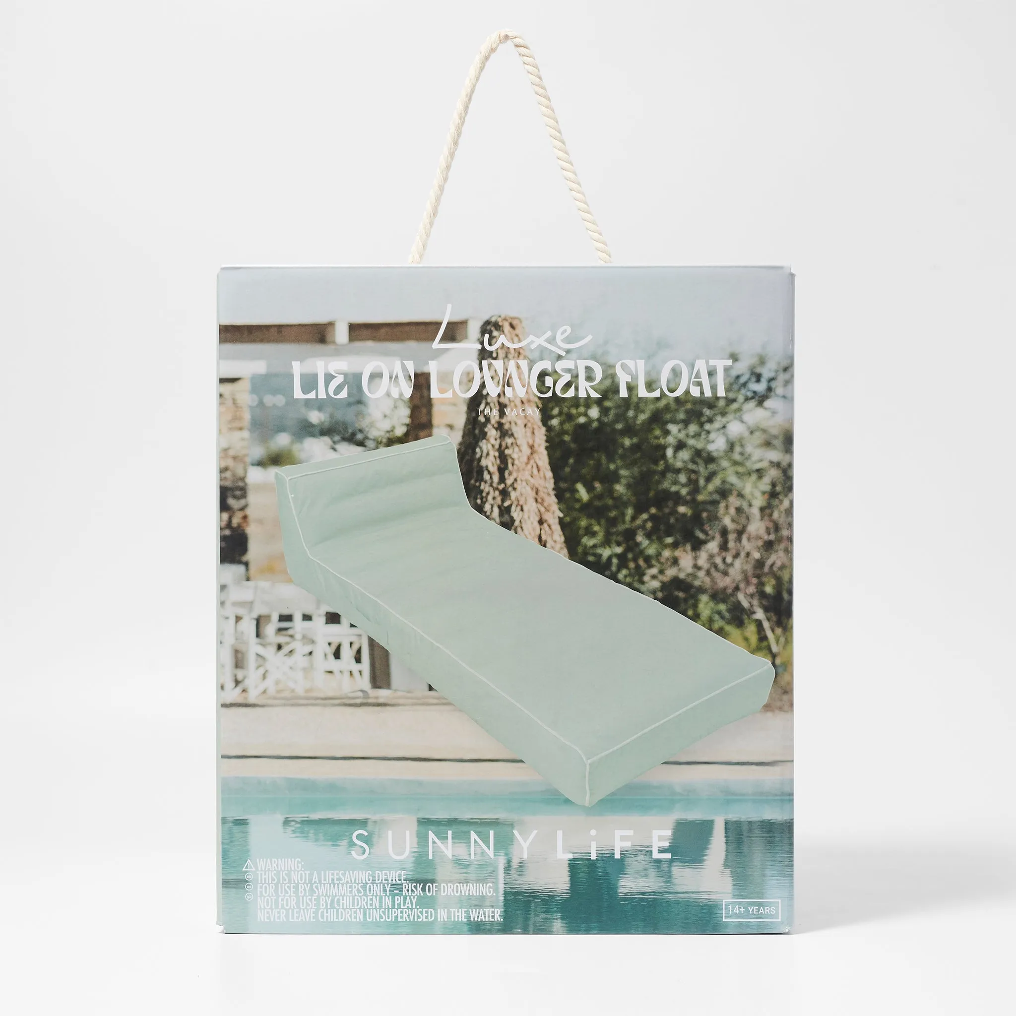Luxe Lie-On Lounger Float | The Vacay Soft Olive Sunnylife