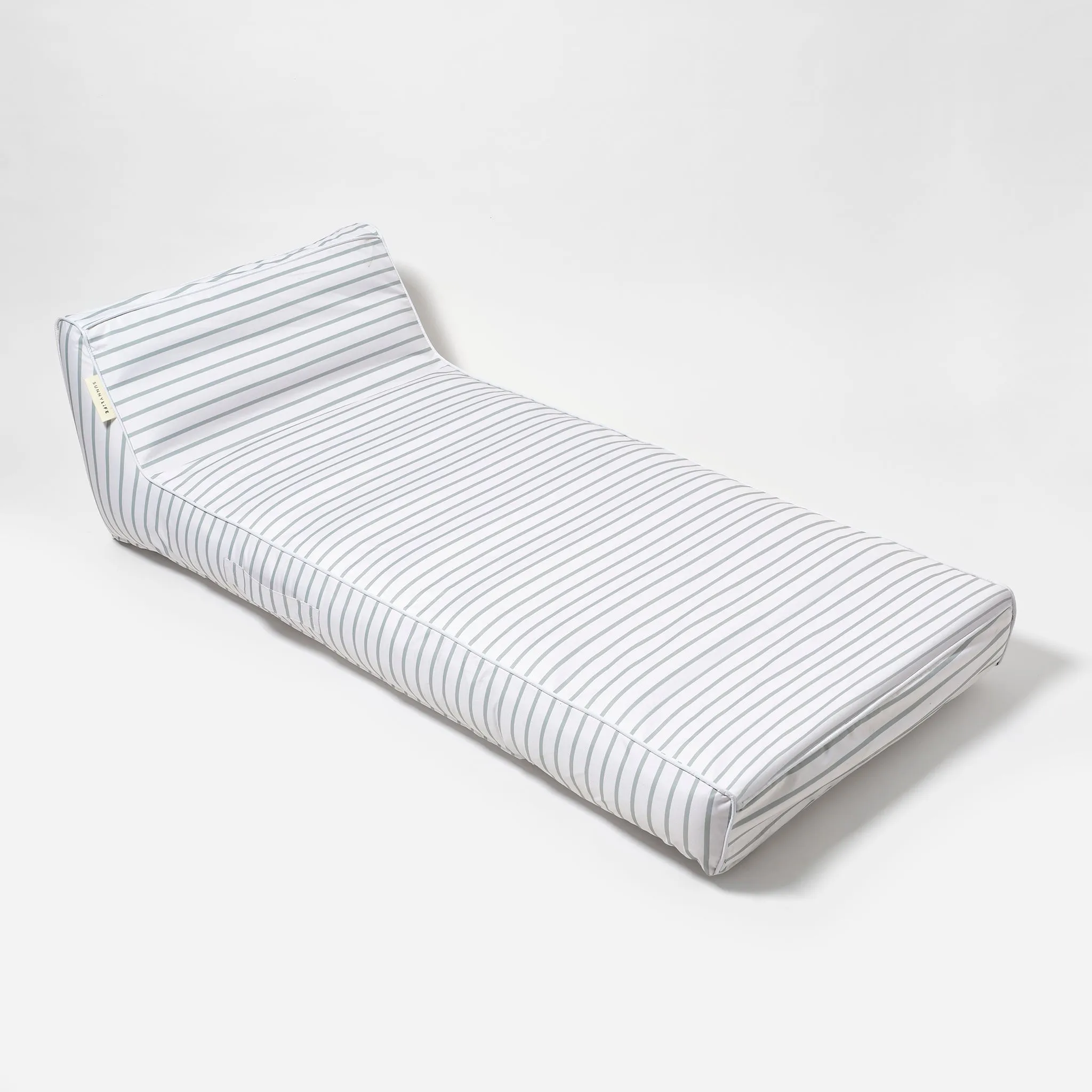 Luxe Lie-On Lounger | La Palma Sage Stripe Sunnylife