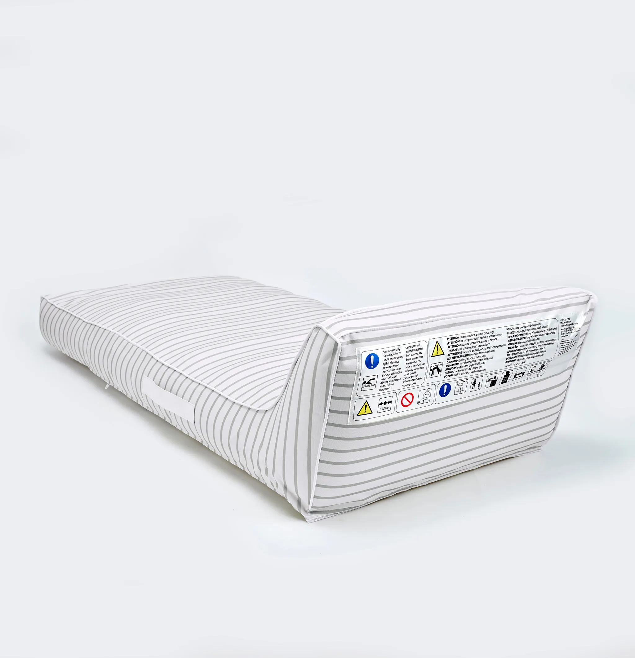 Luxe Lie-On Lounger | La Palma Sage Stripe Sunnylife