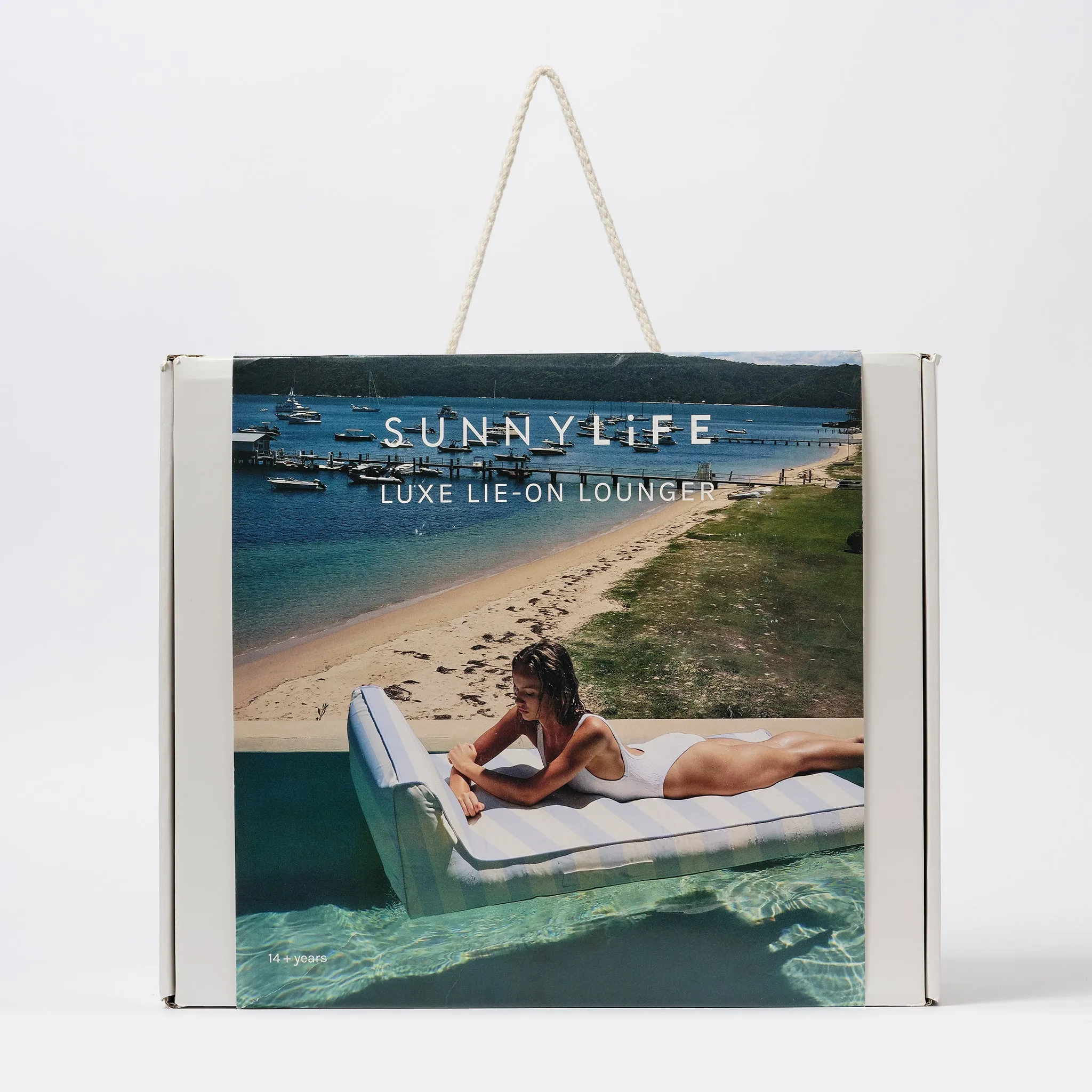 Luxe Lie-On Lounger | Lazy Days Blue Stripe Sunnylife