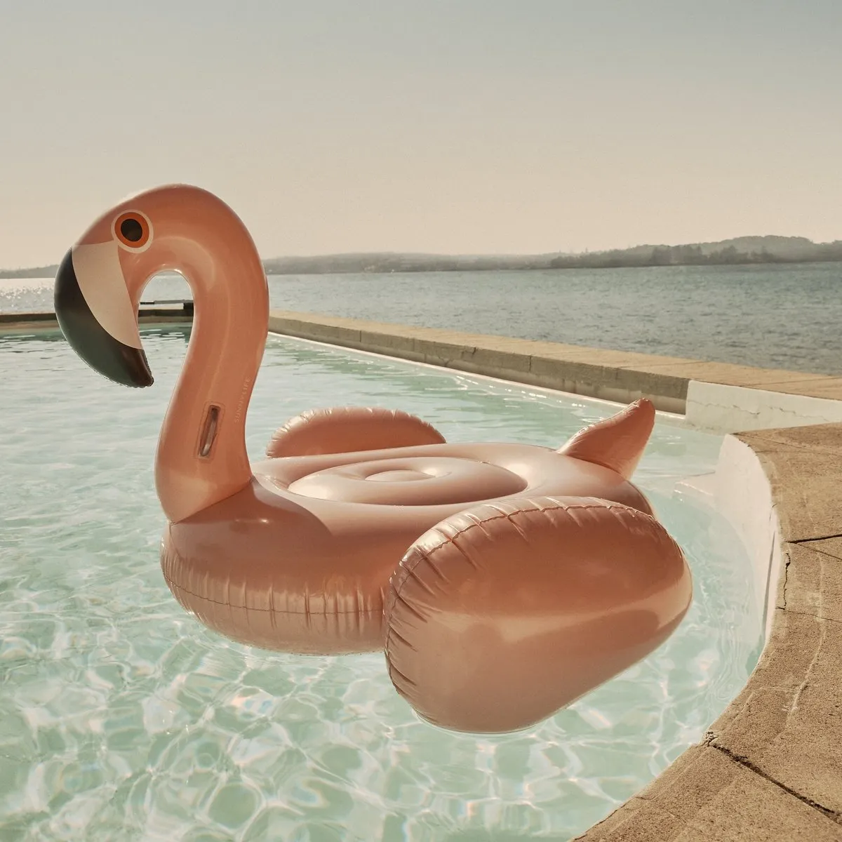 Luxe Ride-On Float | Rose Gold Flamingo Sunnylife