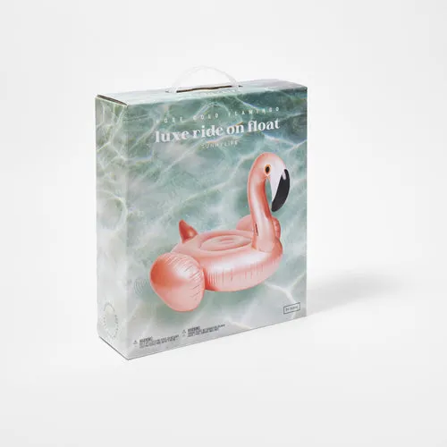 Luxe Ride-On Float | Rose Gold Flamingo Sunnylife