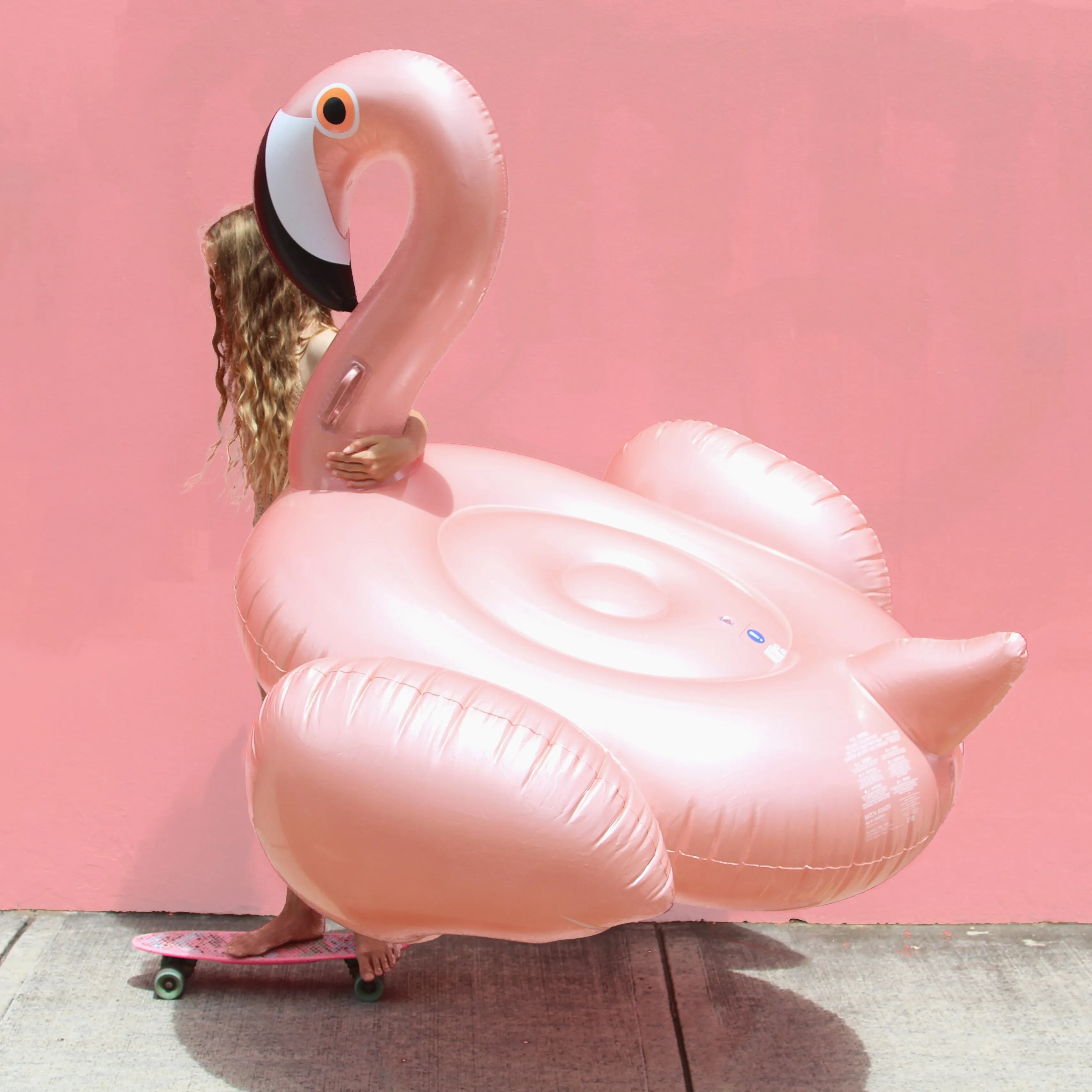 Luxe Ride-On Float | Rose Gold Flamingo Sunnylife