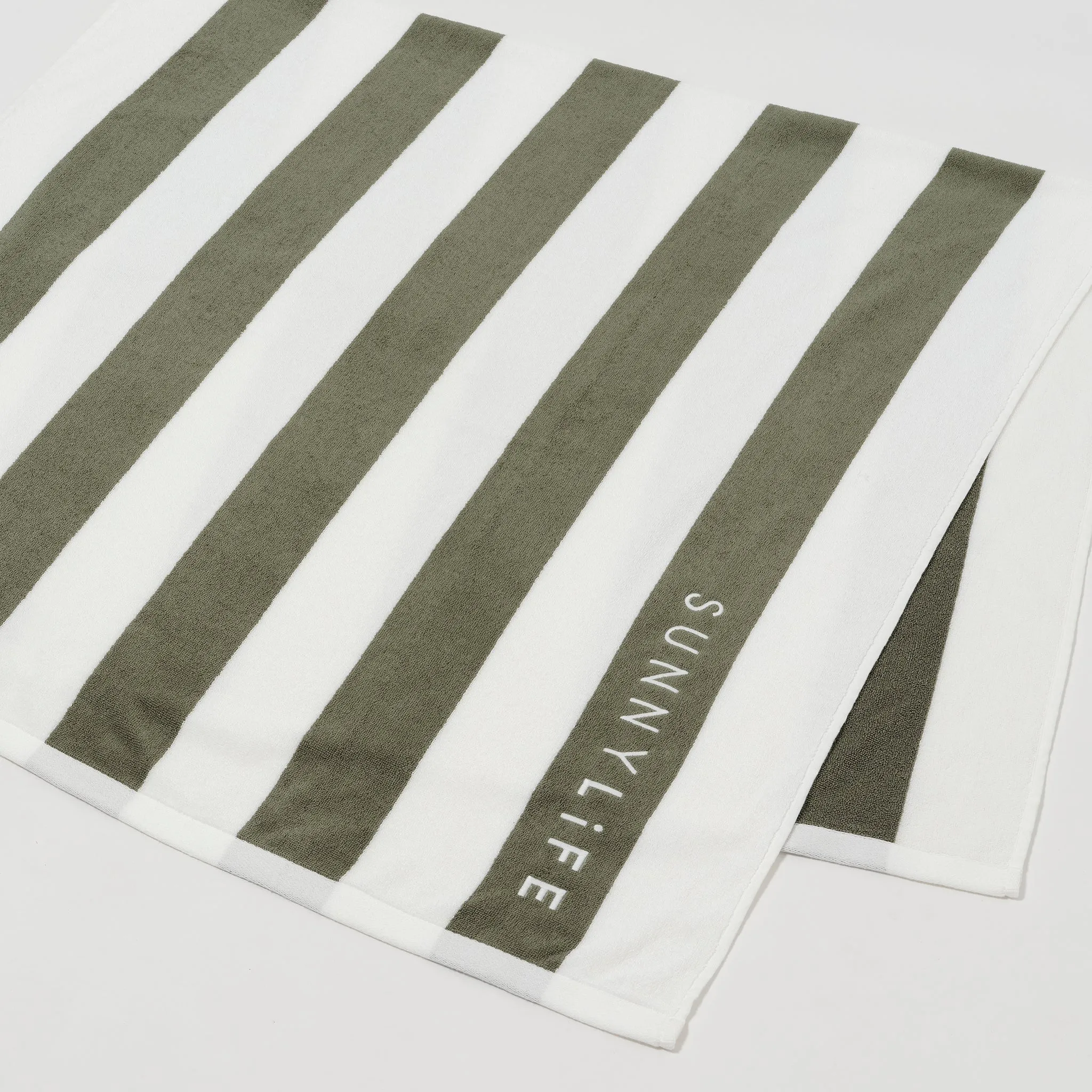 Luxe Towel | The Vacay Olive Stripe Sunnylife