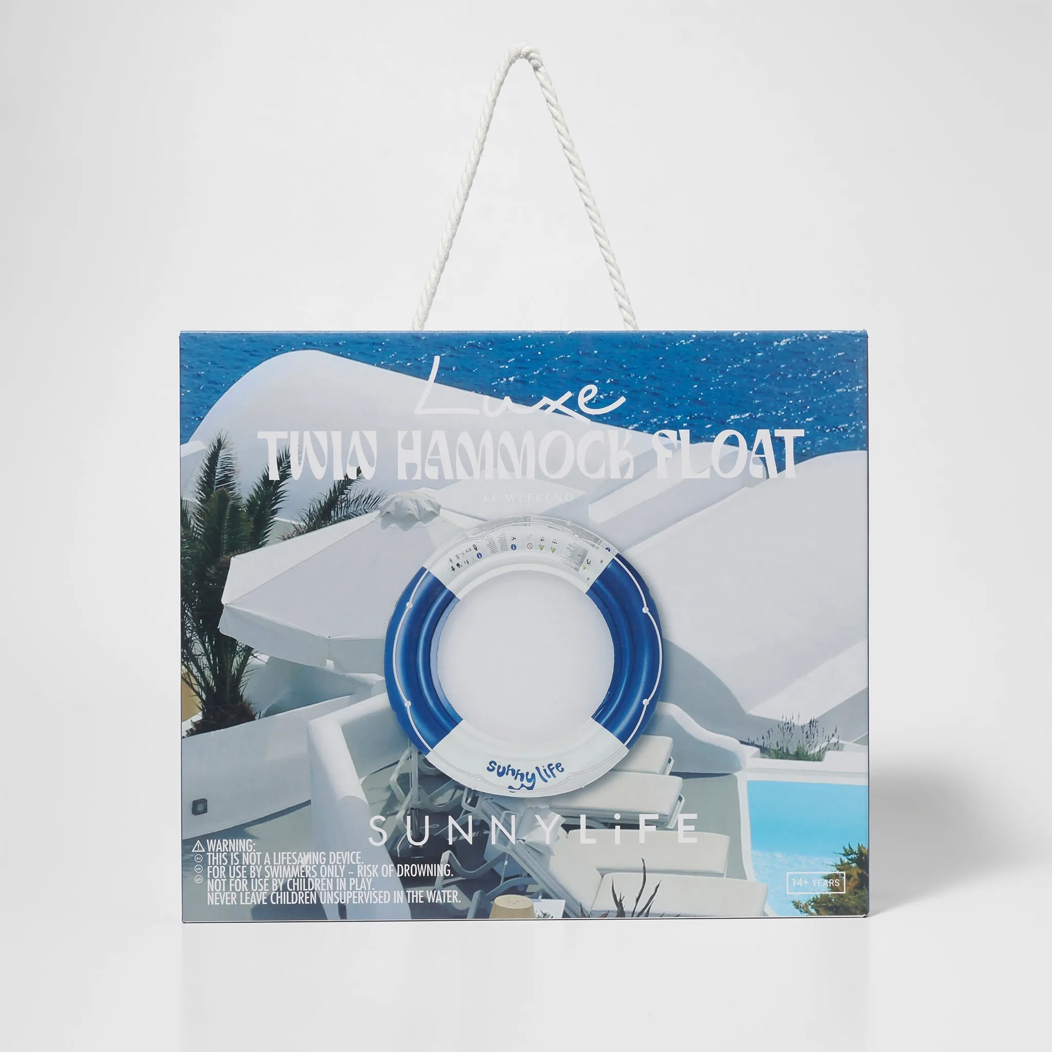 Luxe Twin Hammock Float | Le Weekend Navy Sunnylife