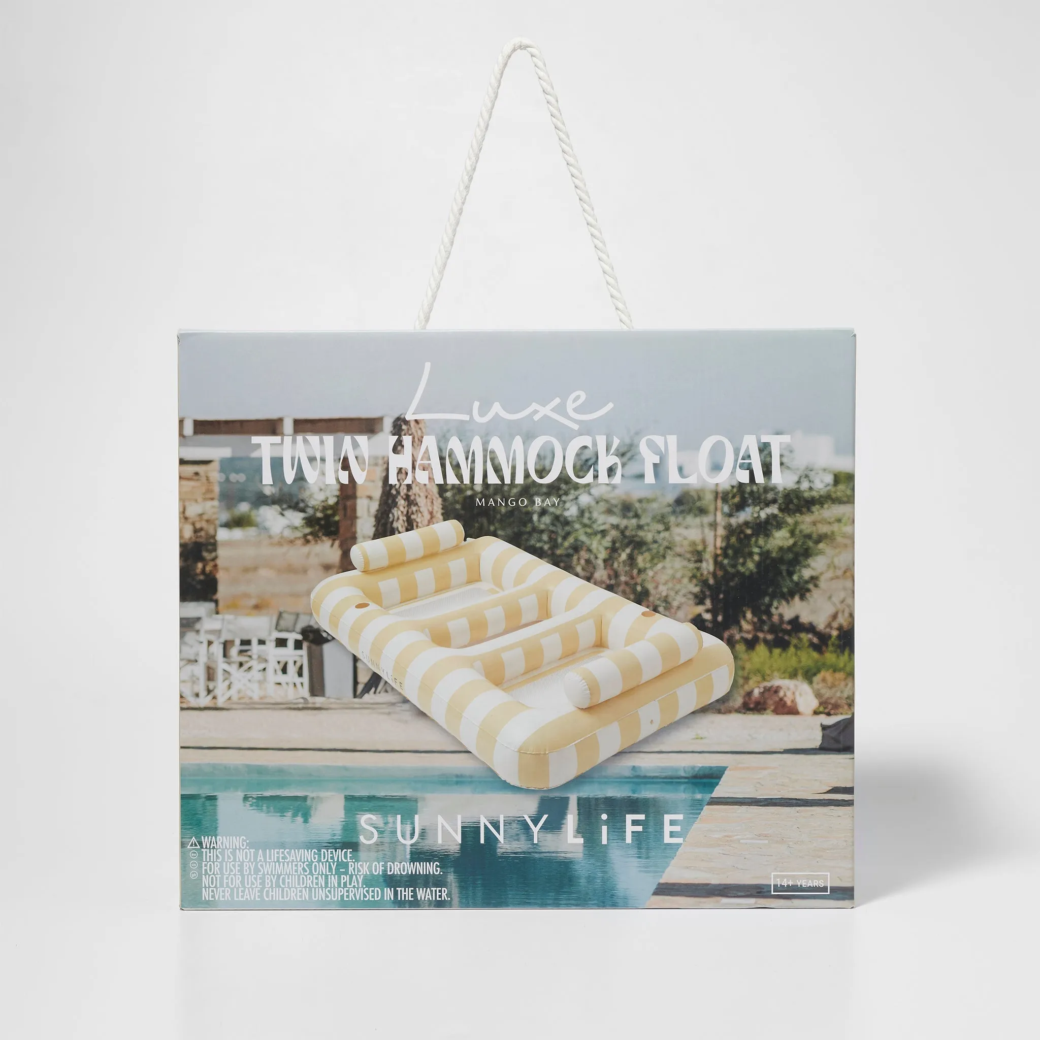 Luxe Twin Hammock Float | Mango Bay Soft Mustard Sunnylife