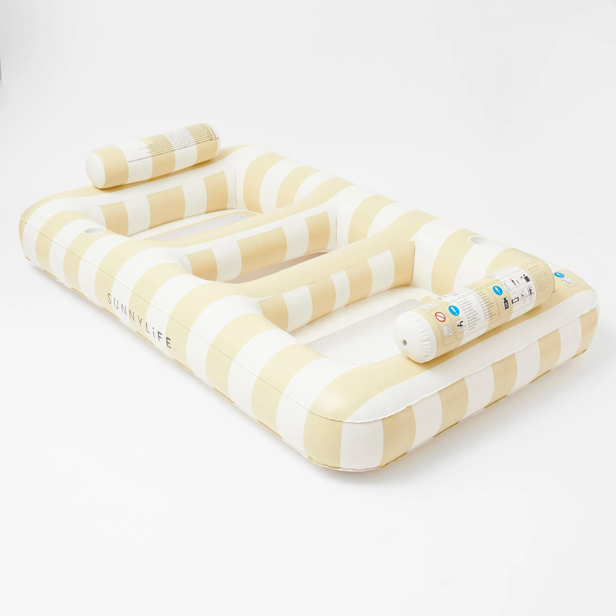 Luxe Twin Hammock Float | Mango Bay Soft Mustard Sunnylife