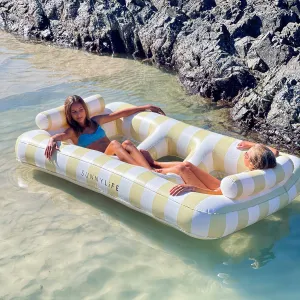 Luxe Twin Hammock Float | Mango Bay Soft Mustard Sunnylife