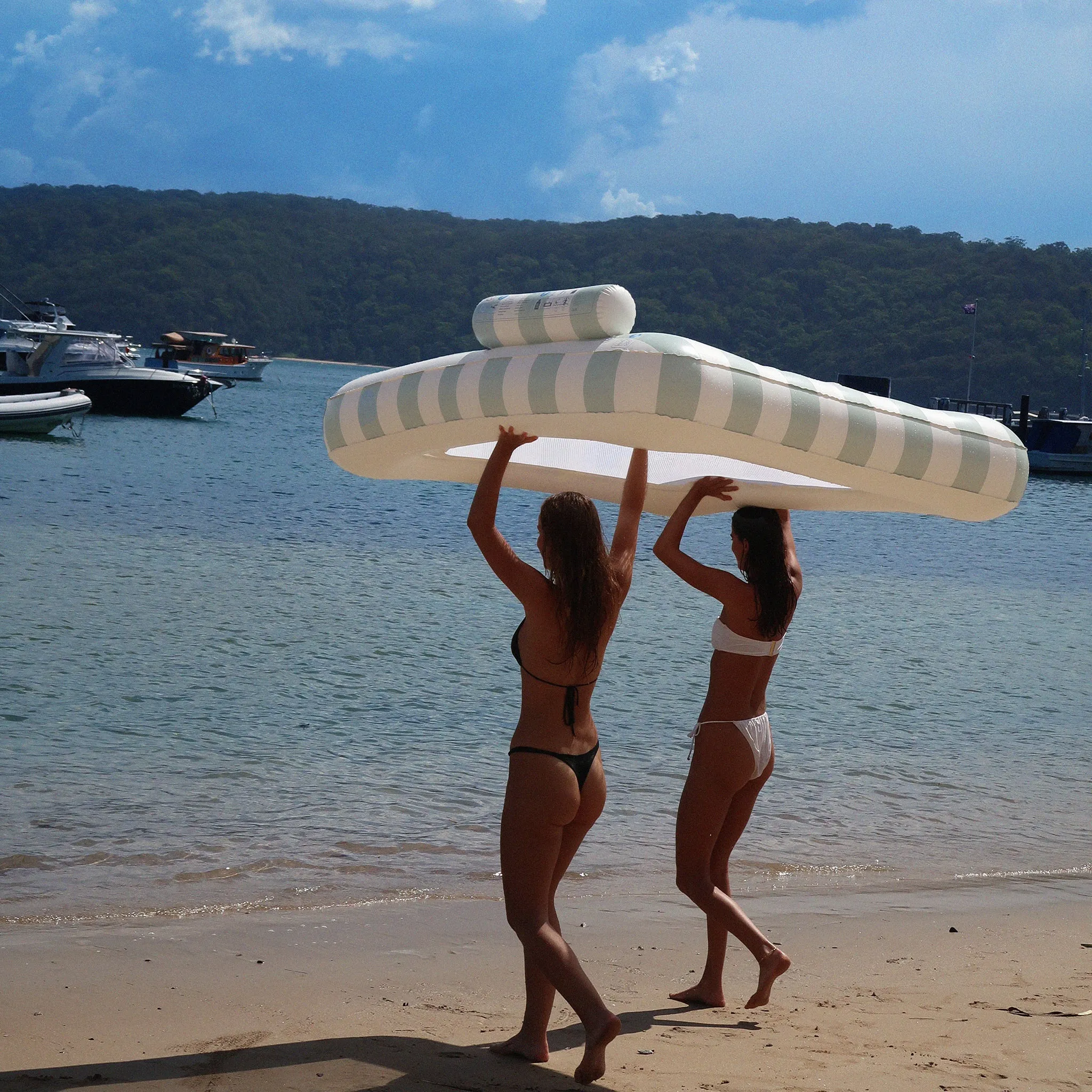 Luxe Twin Hammock Float | The Vacay Soft Olive Sunnylife