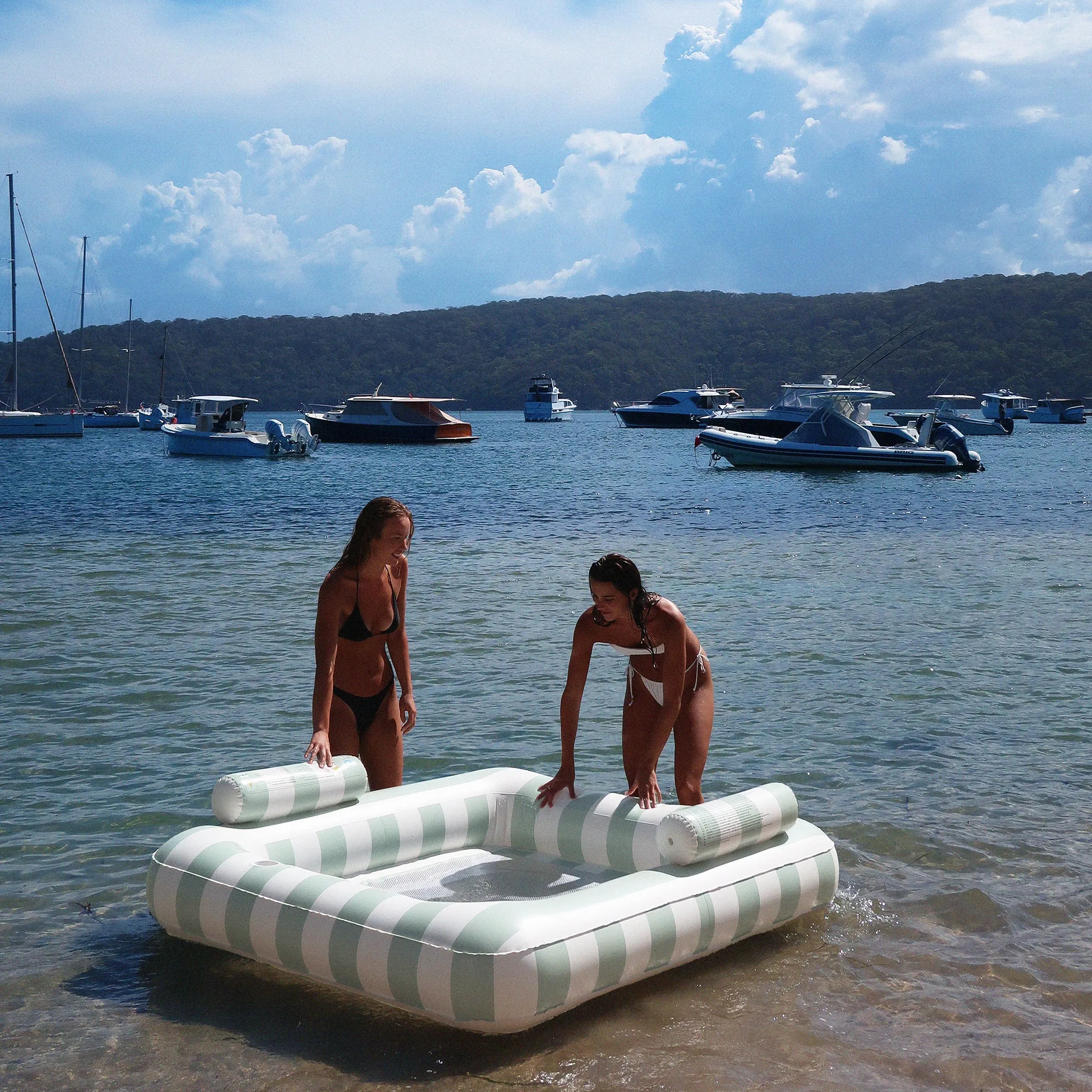 Luxe Twin Hammock Float | The Vacay Soft Olive Sunnylife