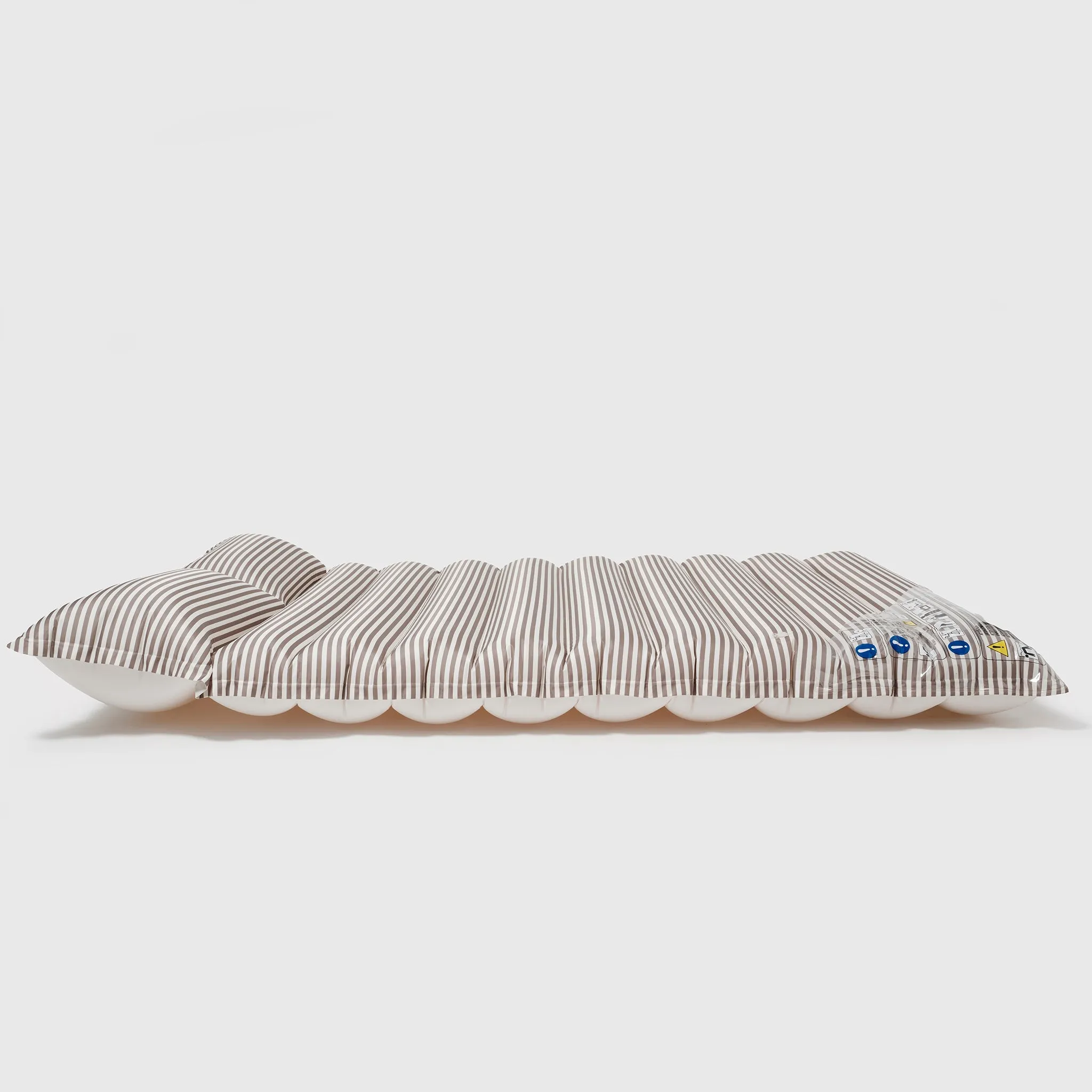 Luxe Twin Vintage Lie-On Float | The Vacay Stone Stripe Sunnylife