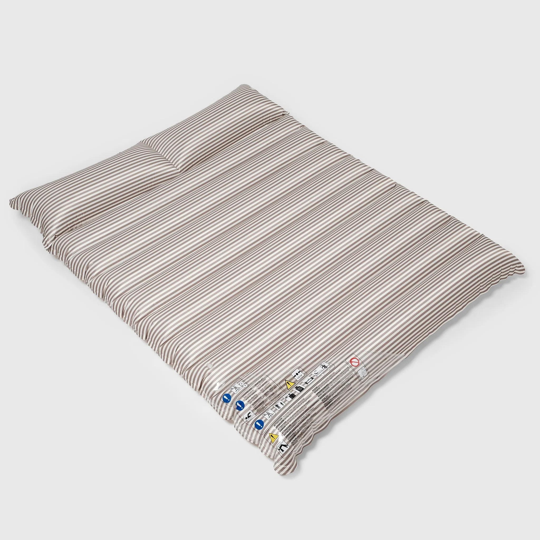 Luxe Twin Vintage Lie-On Float | The Vacay Stone Stripe Sunnylife