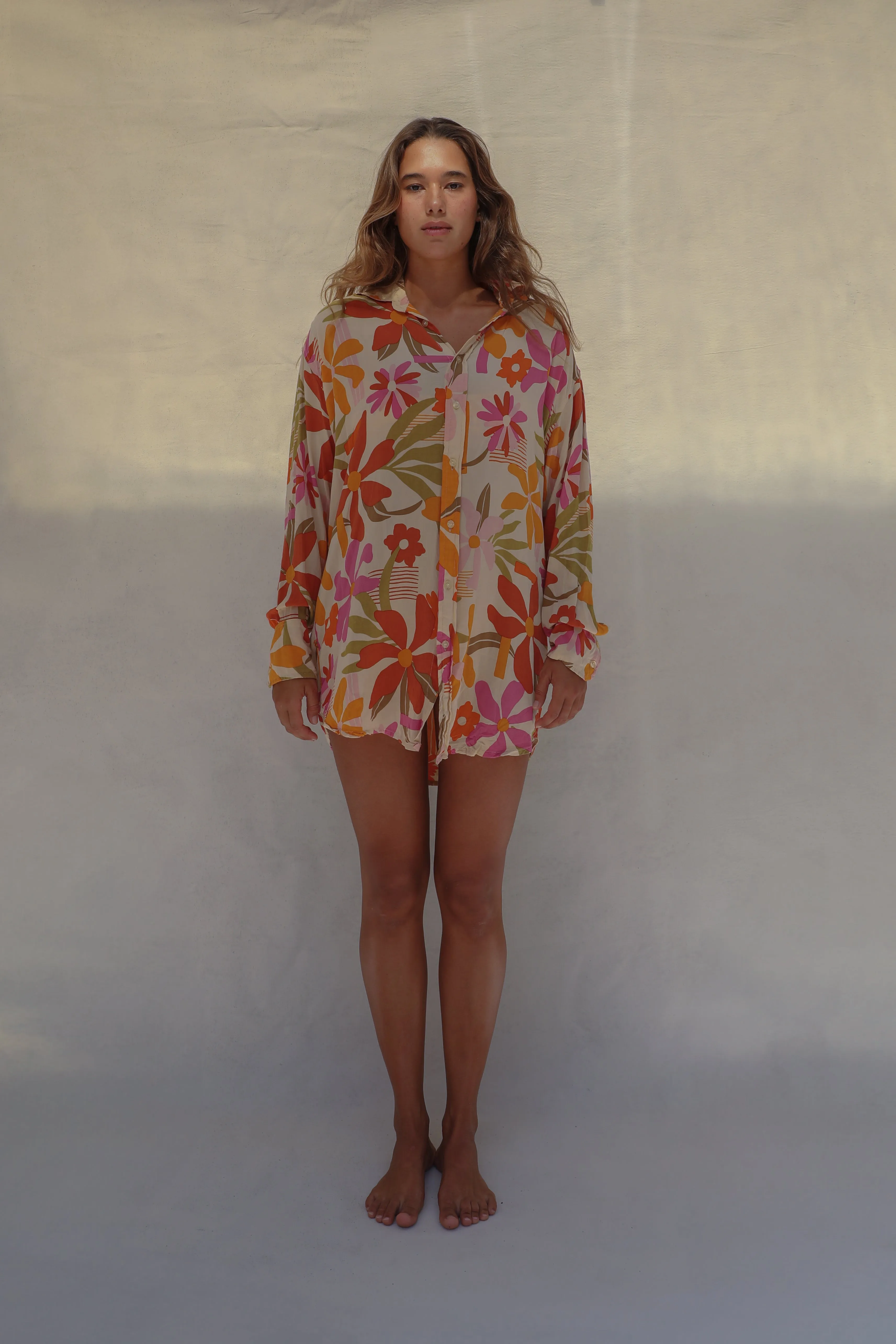 Mimi Shirt Dress - Ikebana Stone Fox Swim