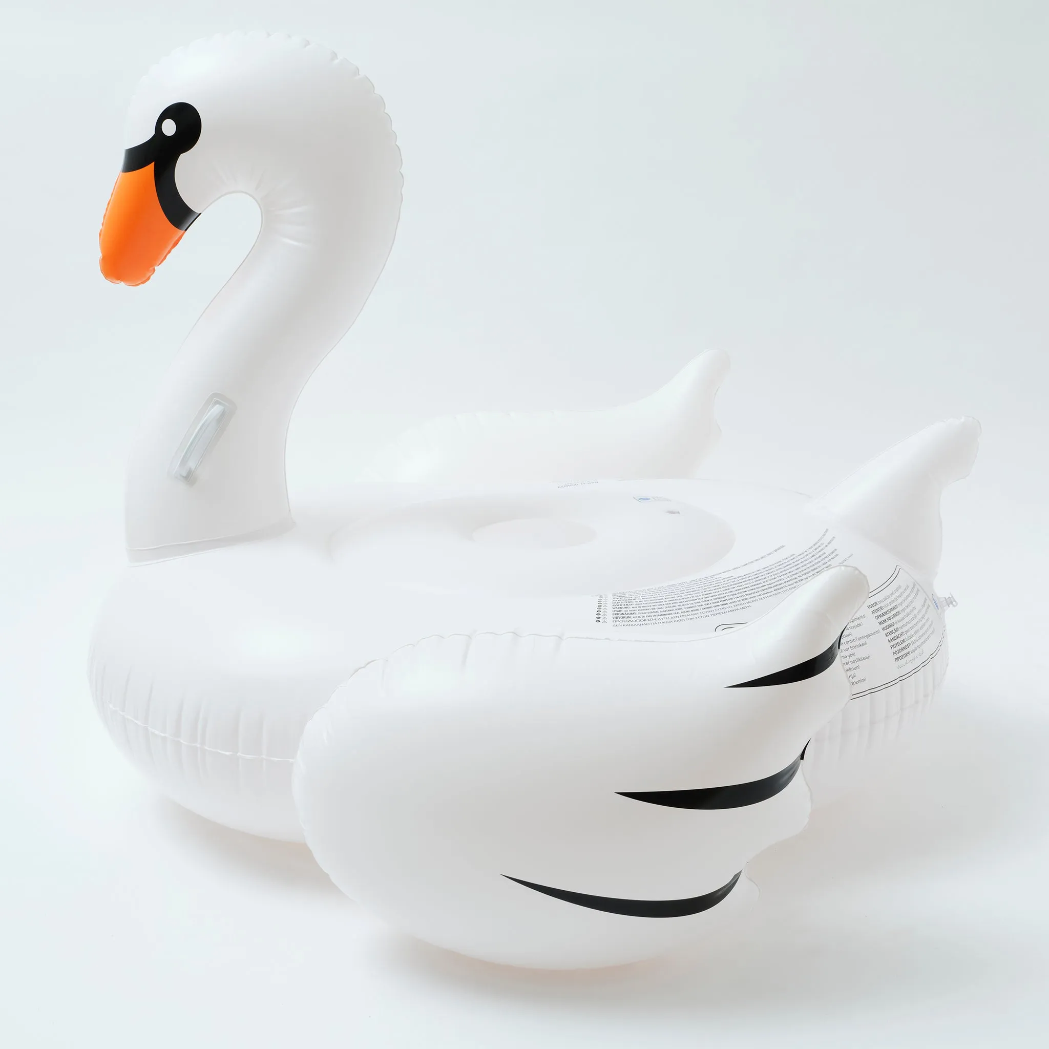 Original Luxe Ride-On Float Swan | The Resort White on White Sunnylife