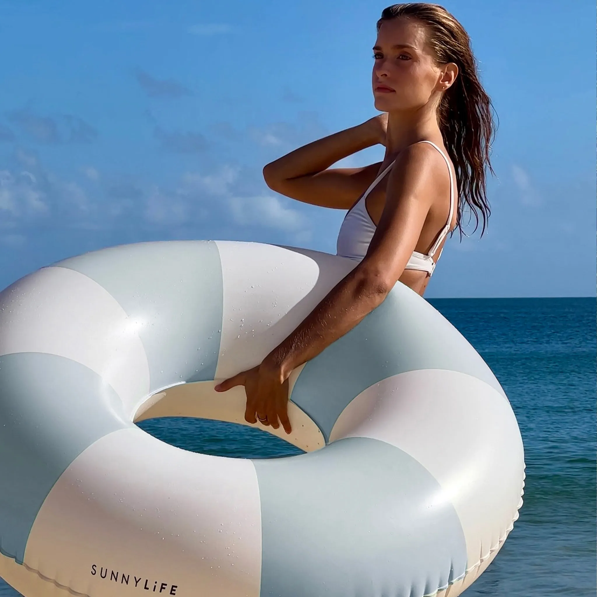 Pool Ring | Lazy Days Duck Egg Blue Sunnylife