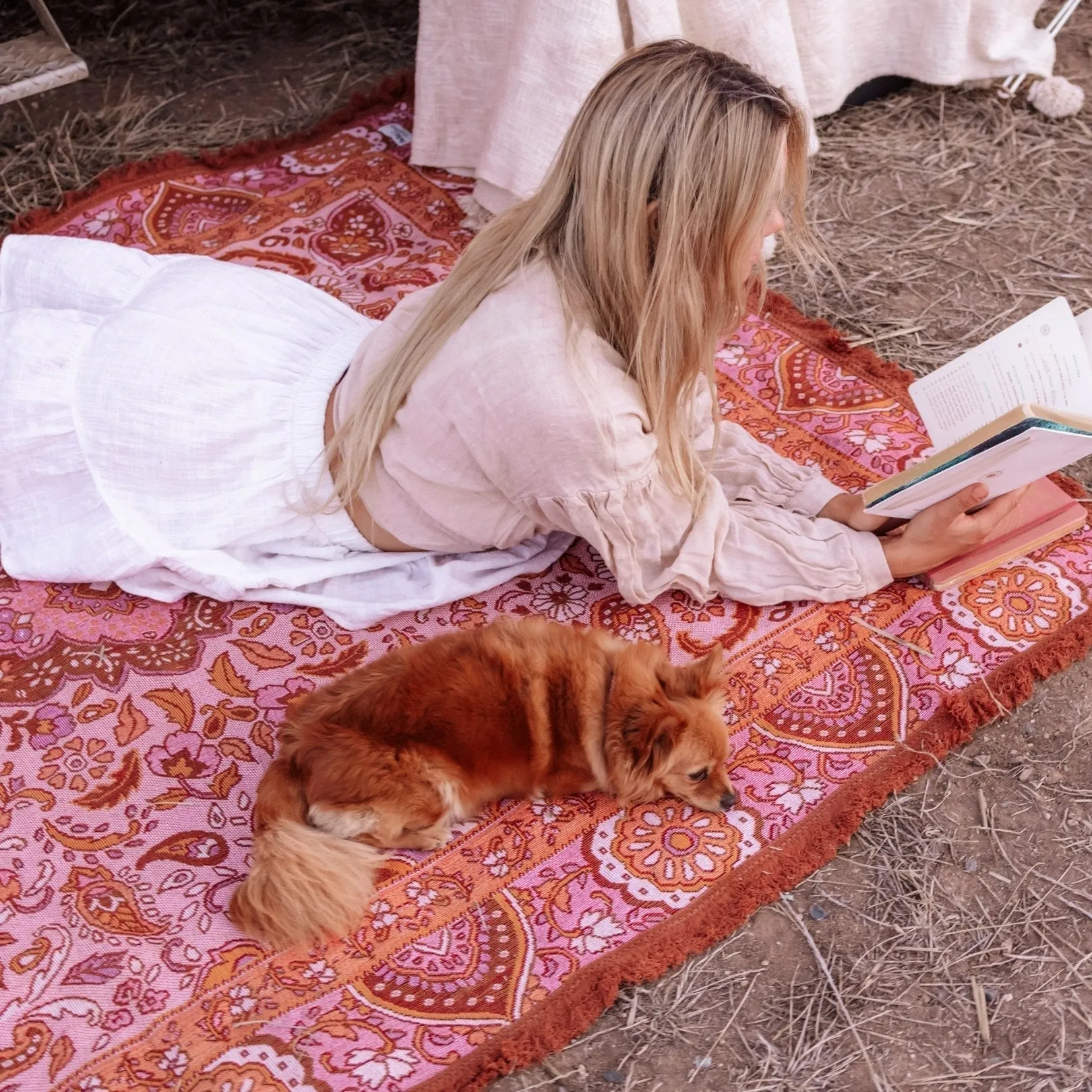 Sahara Woven Picnic Rug XL ISAL LABEL